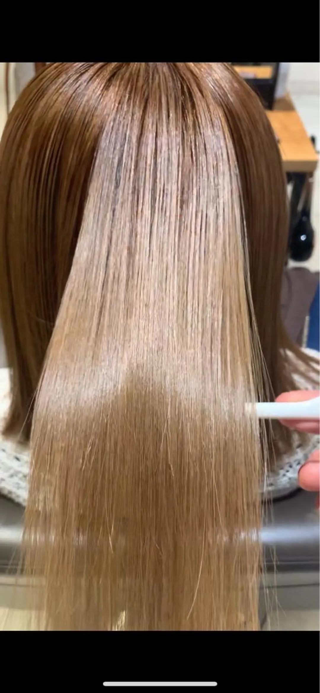 セミロング ヘアカラー 縮毛矯正 トリートメント 糟谷 慈英のヘアスタイル