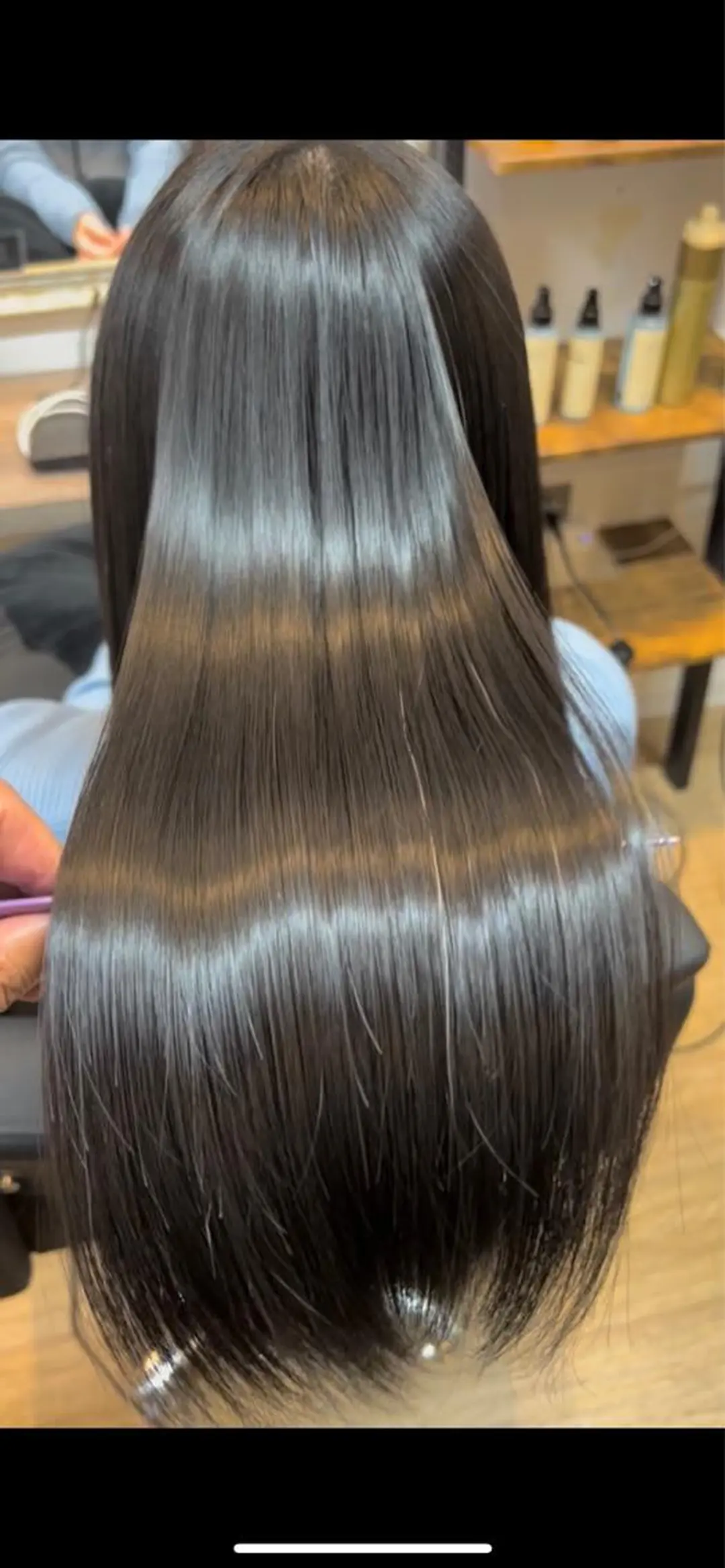 セミロング 縮毛矯正 縮毛矯正 FÜRSTIN所属・西村髪質改善 ブリーチ縮毛矯正のヘアスタイル