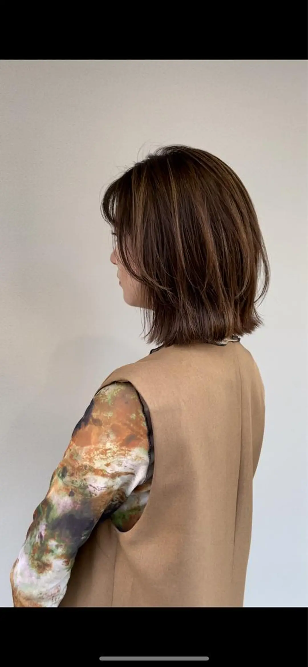 ミディアム カラー ベージュカラー ハイライトカラー ハイライト ナガミネアリサ/ 学芸大学/海外ヘアのヘアスタイル