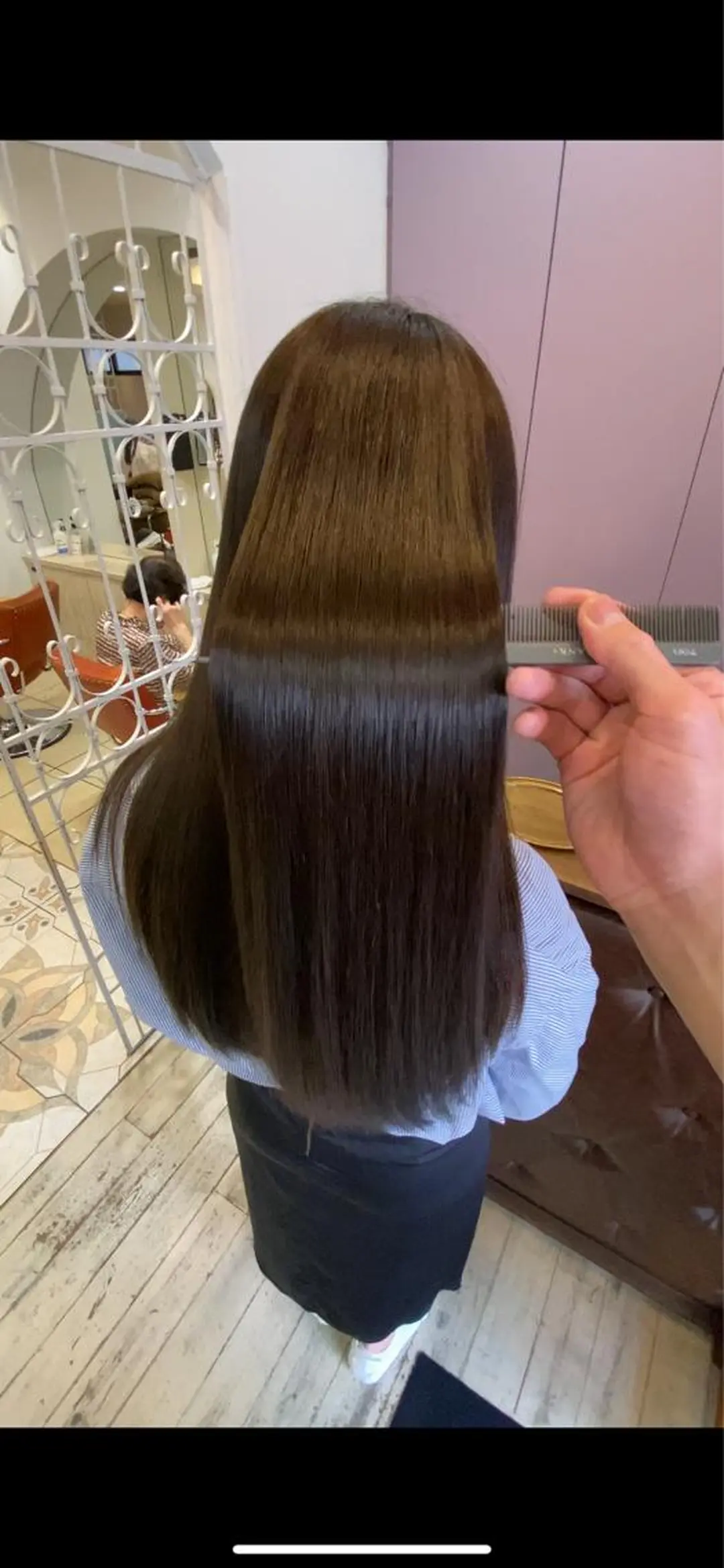 ロング 髪質改善 トリートメント 酸性ストレート 酸熱トリートメント ウルフ/レイヤー /パーマ　ナユタのヘアスタイル