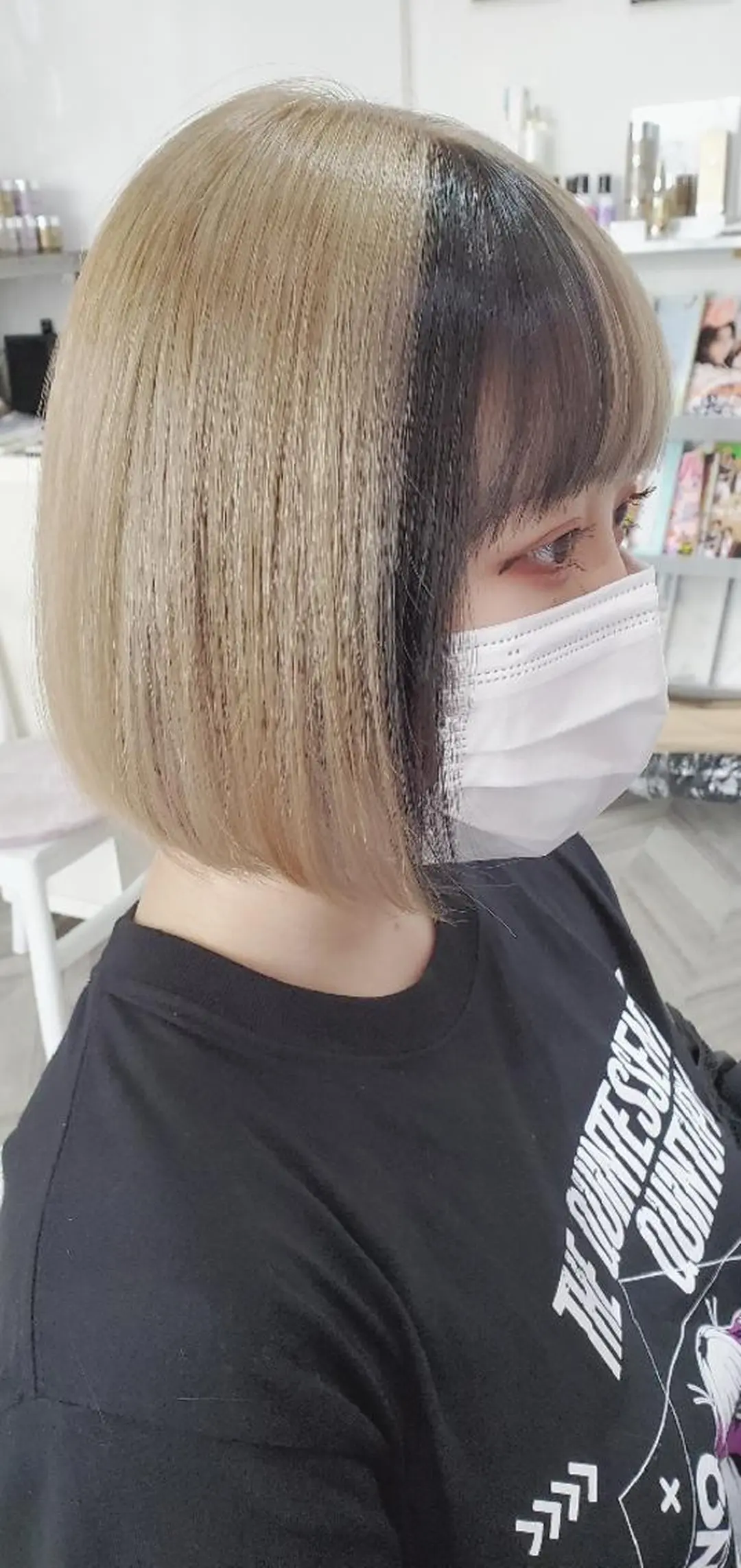 ショート カラー ヘアアレンジ ダークグレー ナカシマ  アユミのヘアスタイル