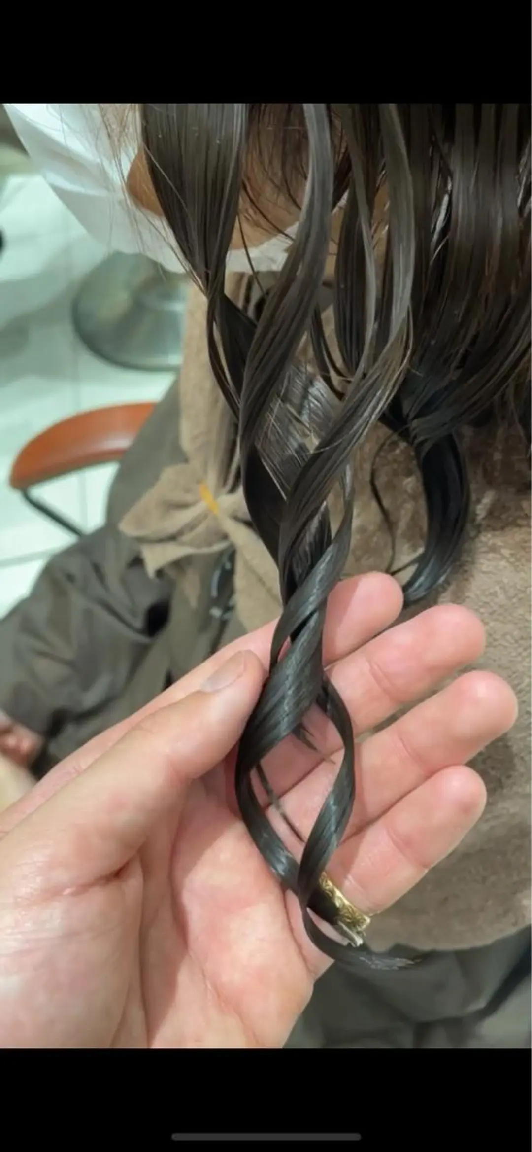 セミロング パーマ ヘアアレンジ セミロングパーマ 髪質改善 カット パーマ トリートメント 金森 斗夢のヘアスタイル