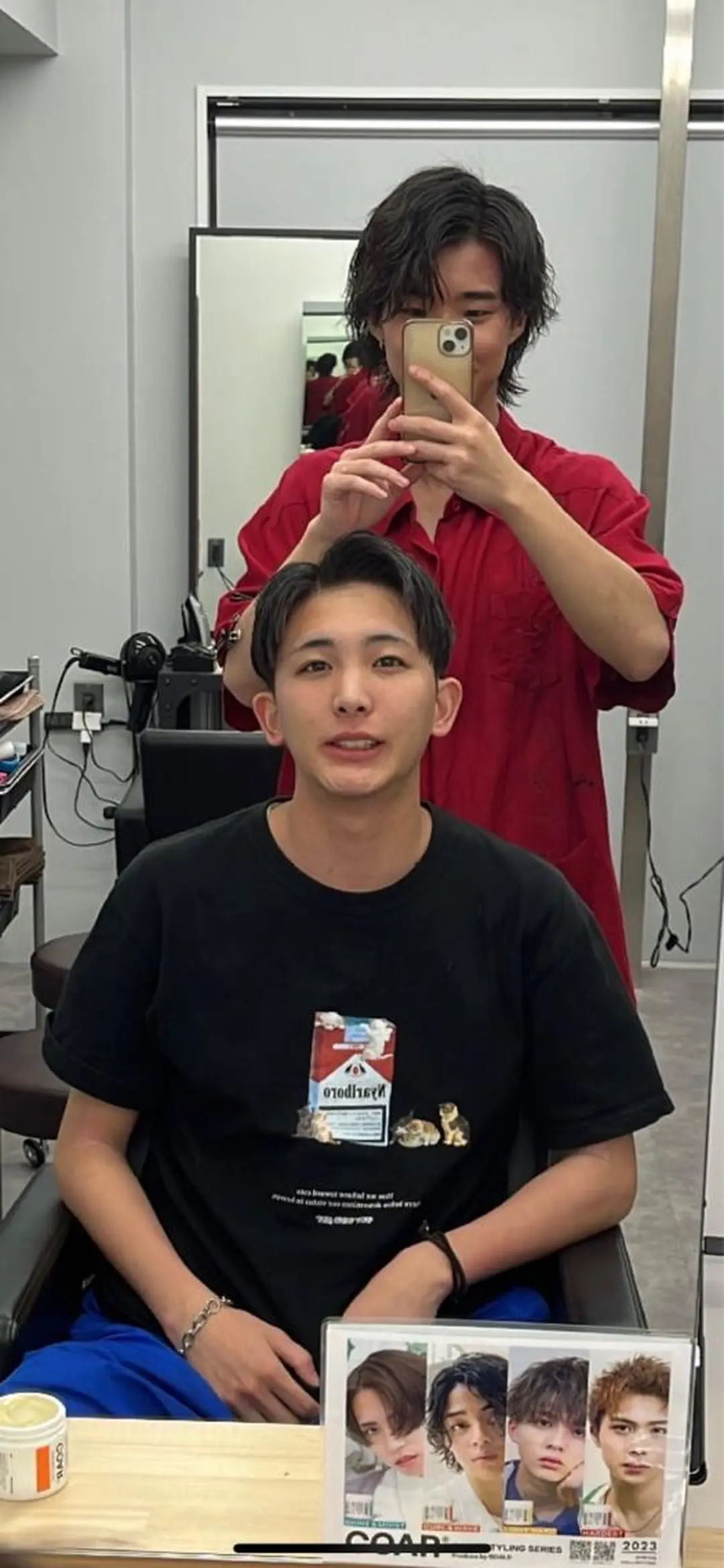 ショート メンズ アップバング Men's hair salon　FIRST所属・釜谷 健二郎のヘアスタイル