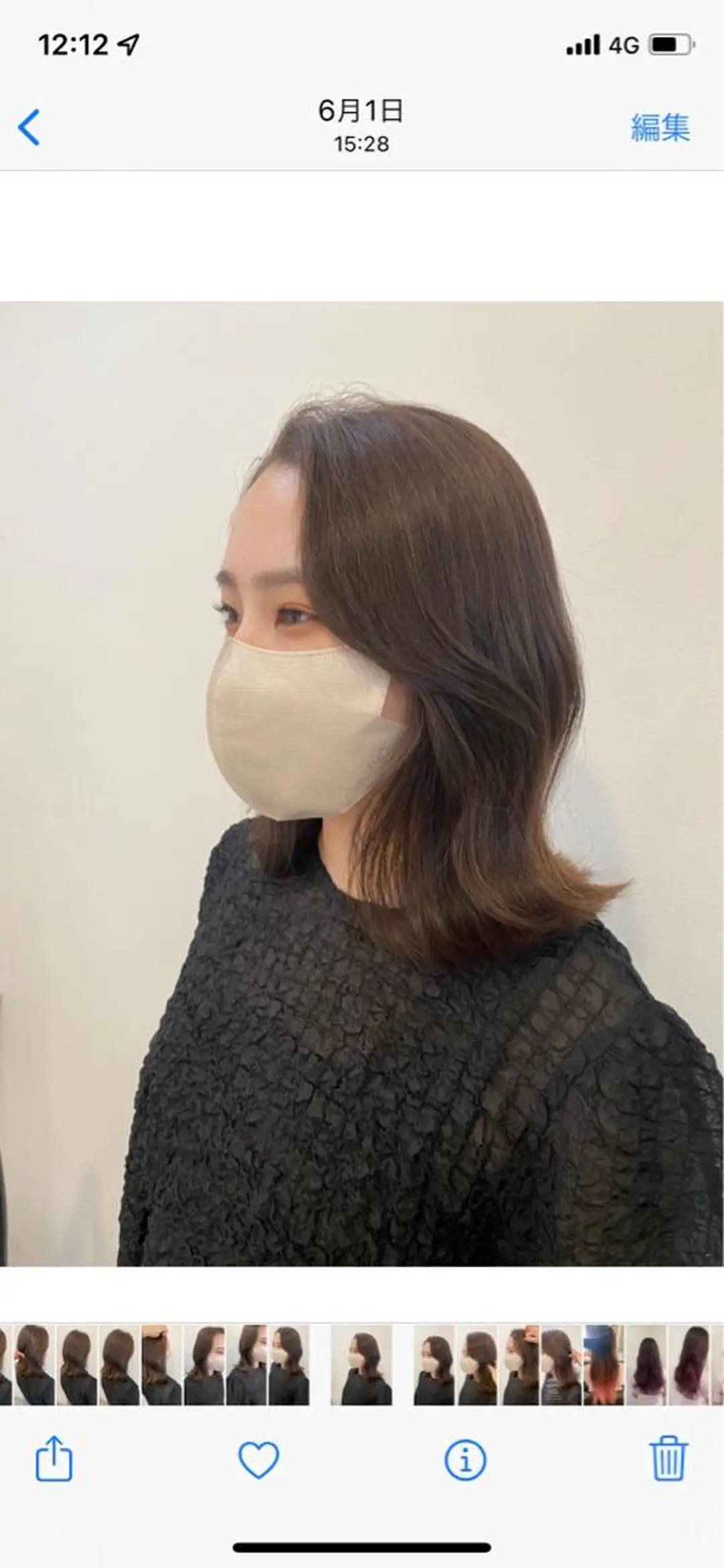 ミディアム カット ヘアカラー トリートメント 似合わせ顔まわりカッ ト🩶瀧本美咲のヘアスタイル
