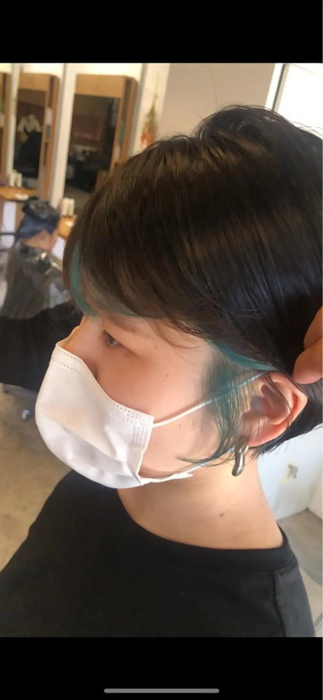 ショート カラー ミストバング  フェイスフレーミング ショートヘア カット ヘアカラー トリートメント ショートカット🍃 岡元瑞貴のヘアスタイル