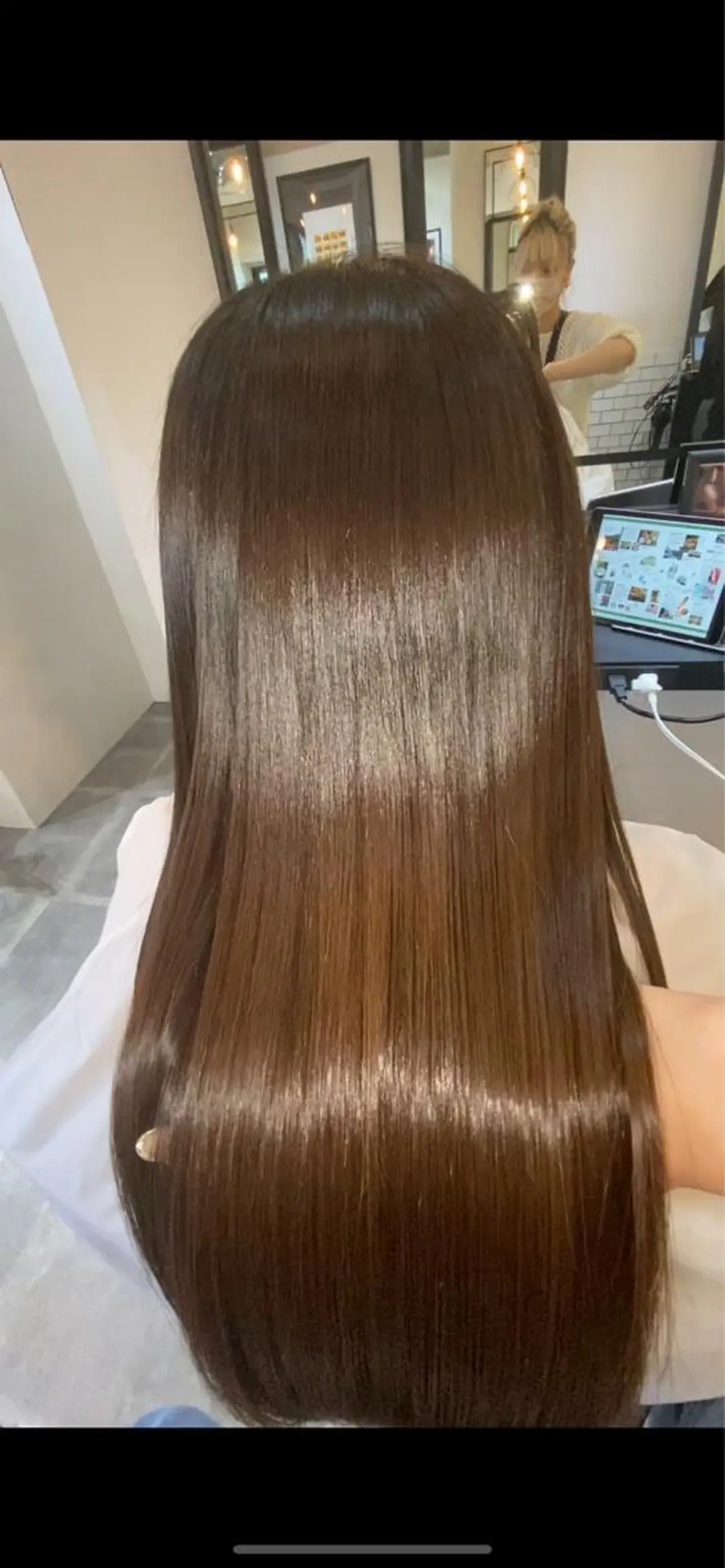 ミディアム 髪質改善 トリートメント カット トリートメント 美髪✨髪質改善 &艶カラーmanaeのヘアスタイル