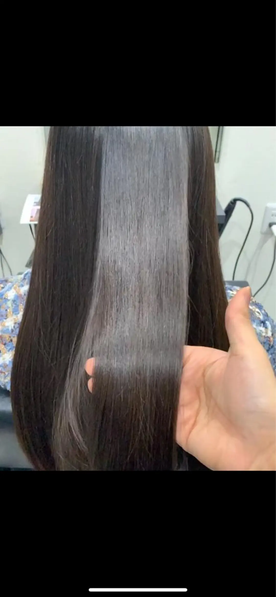 ロング カット 縮毛矯正 トリートメント 髪質改善 貸切サロンのヘアスタイル