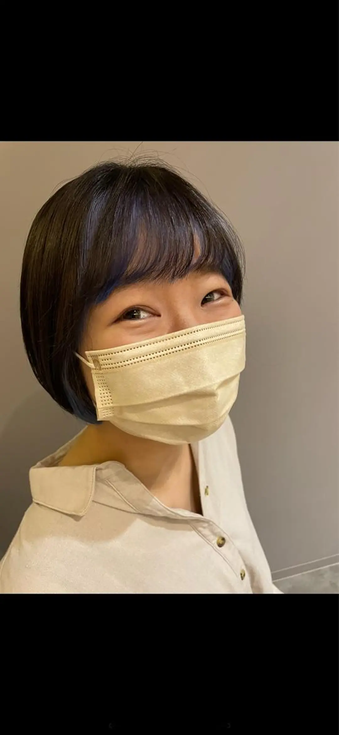 ショート カラー ミストバング ブルーカラー  フェイスフレーミング 赤味消しcolor 🥣♡Ayaのヘアスタイル