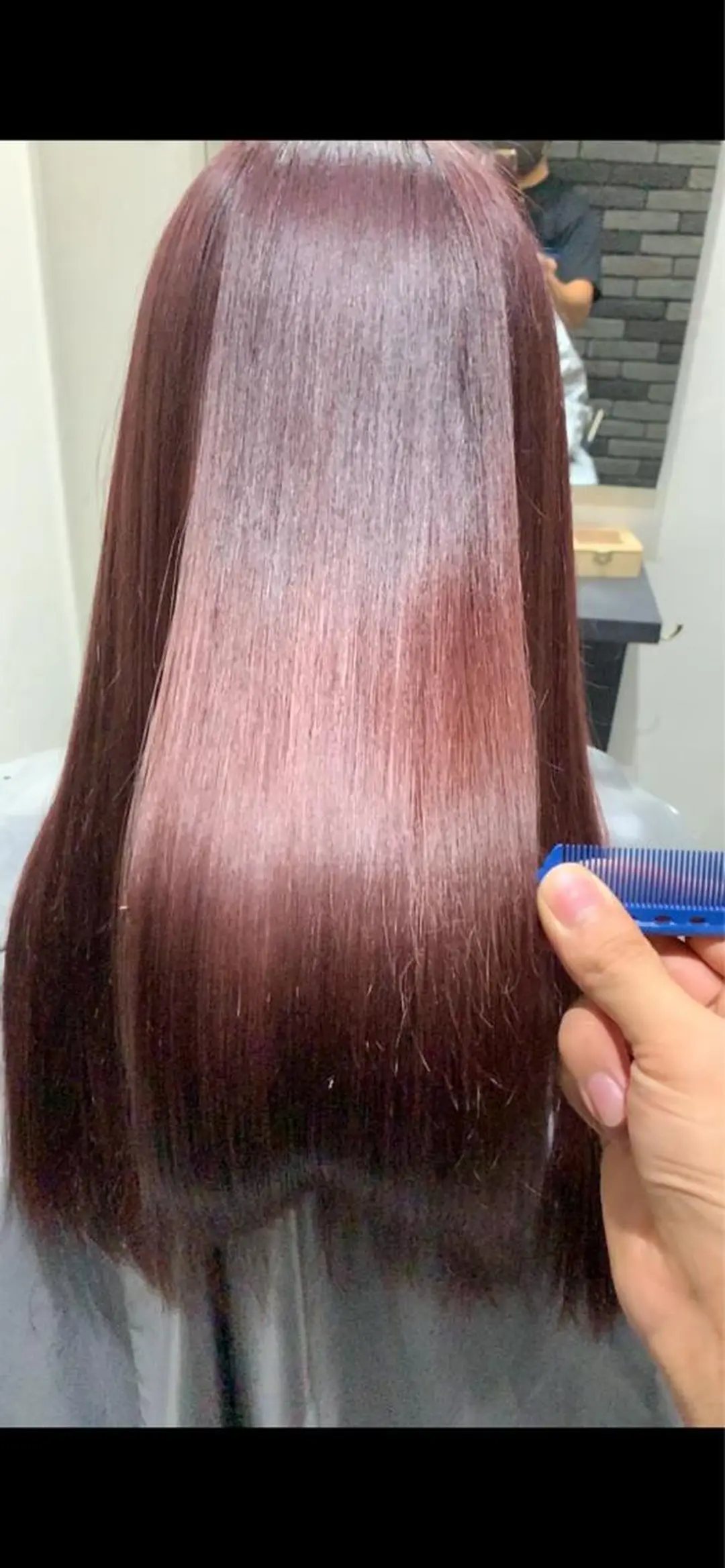 ロング 髪質改善 貸切サロンのヘアスタイル