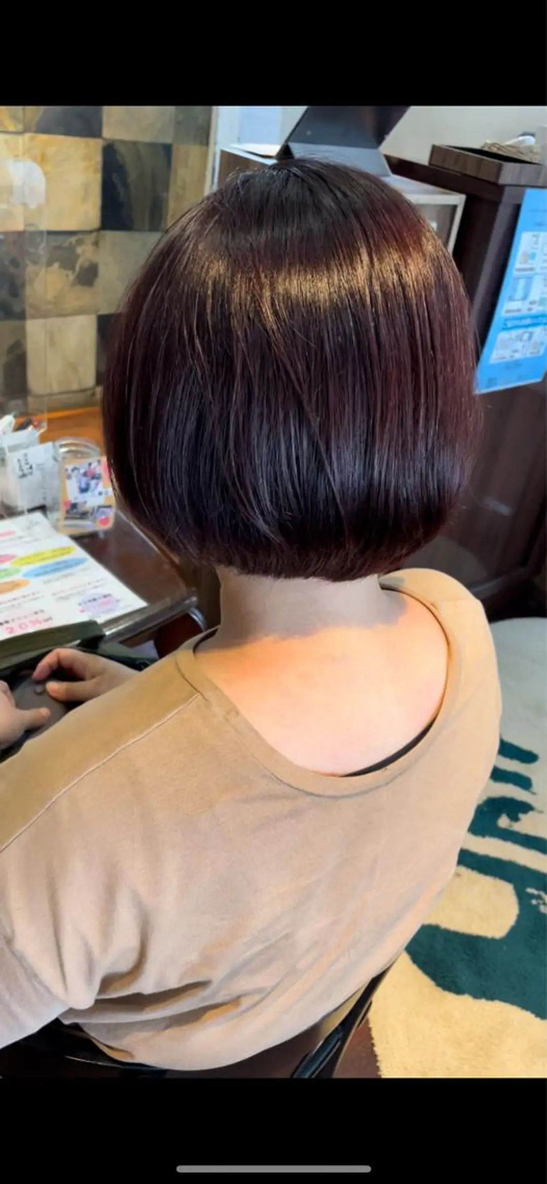 ショート カラー ピンクカラー 髪質改善 トリートメント 福見 美保のヘアスタイル