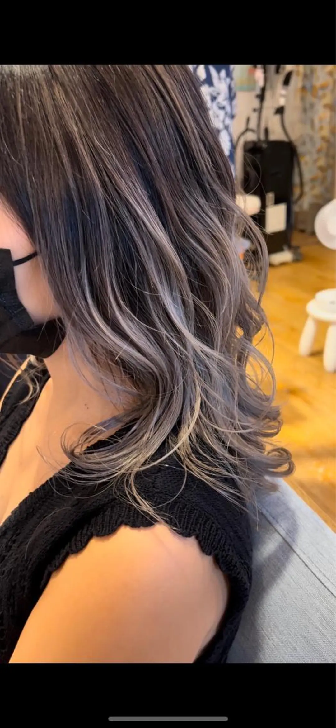 ロング ヘアカラー トリートメント ハイトーン/ ダブルカラー/透明感のヘアスタイル