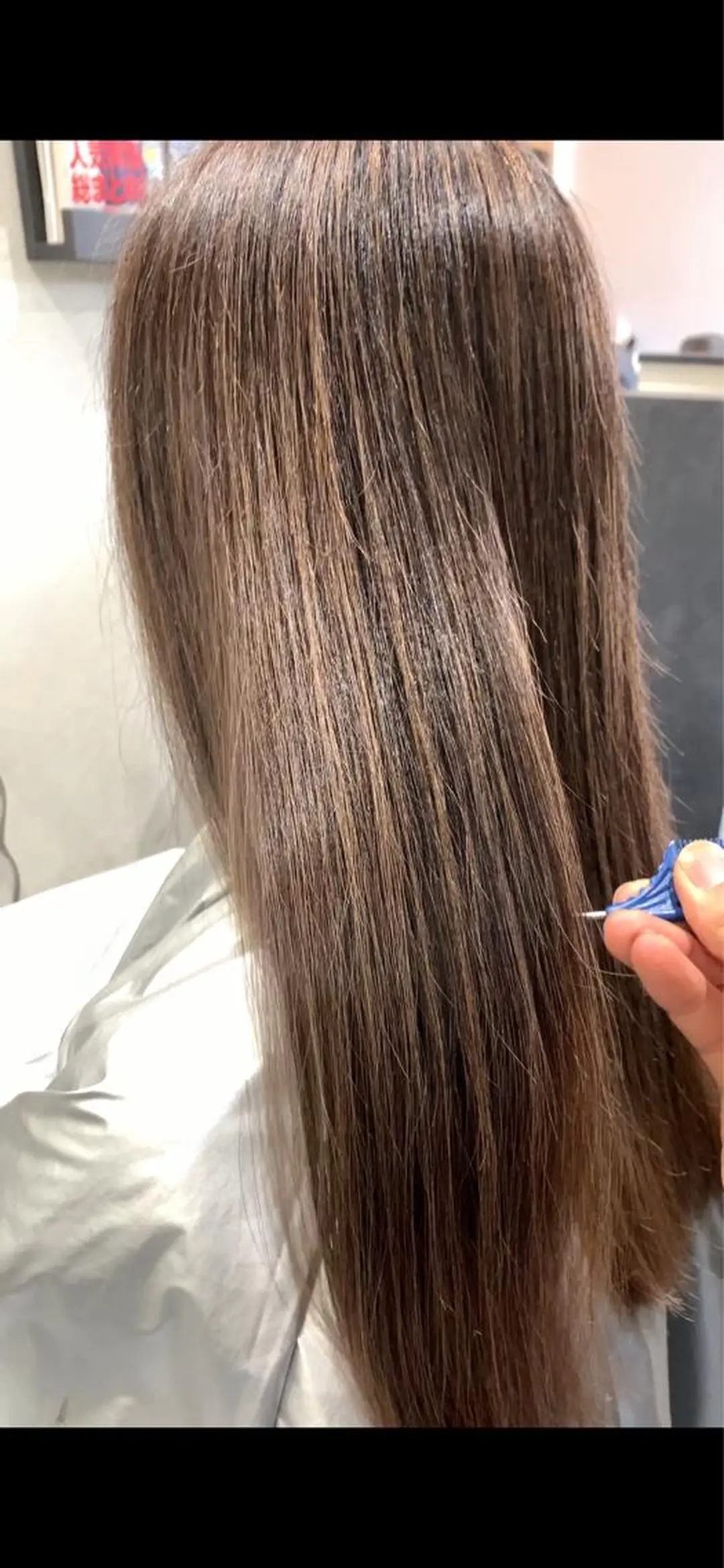 ロング カット ヘアカラー トリートメント 髪質改善 貸切サロンのヘアスタイル