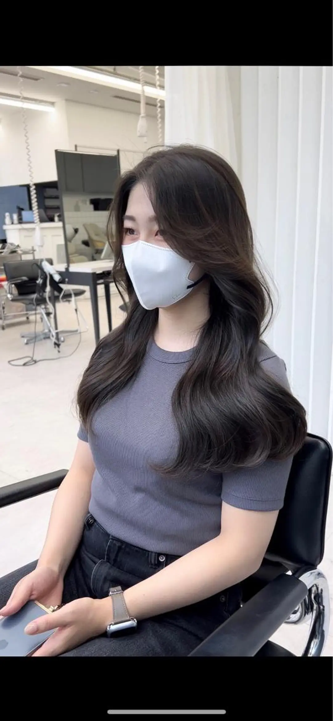 ロング カラー 韓国ヘア♡ 顔まわりカットayaのヘアスタイル