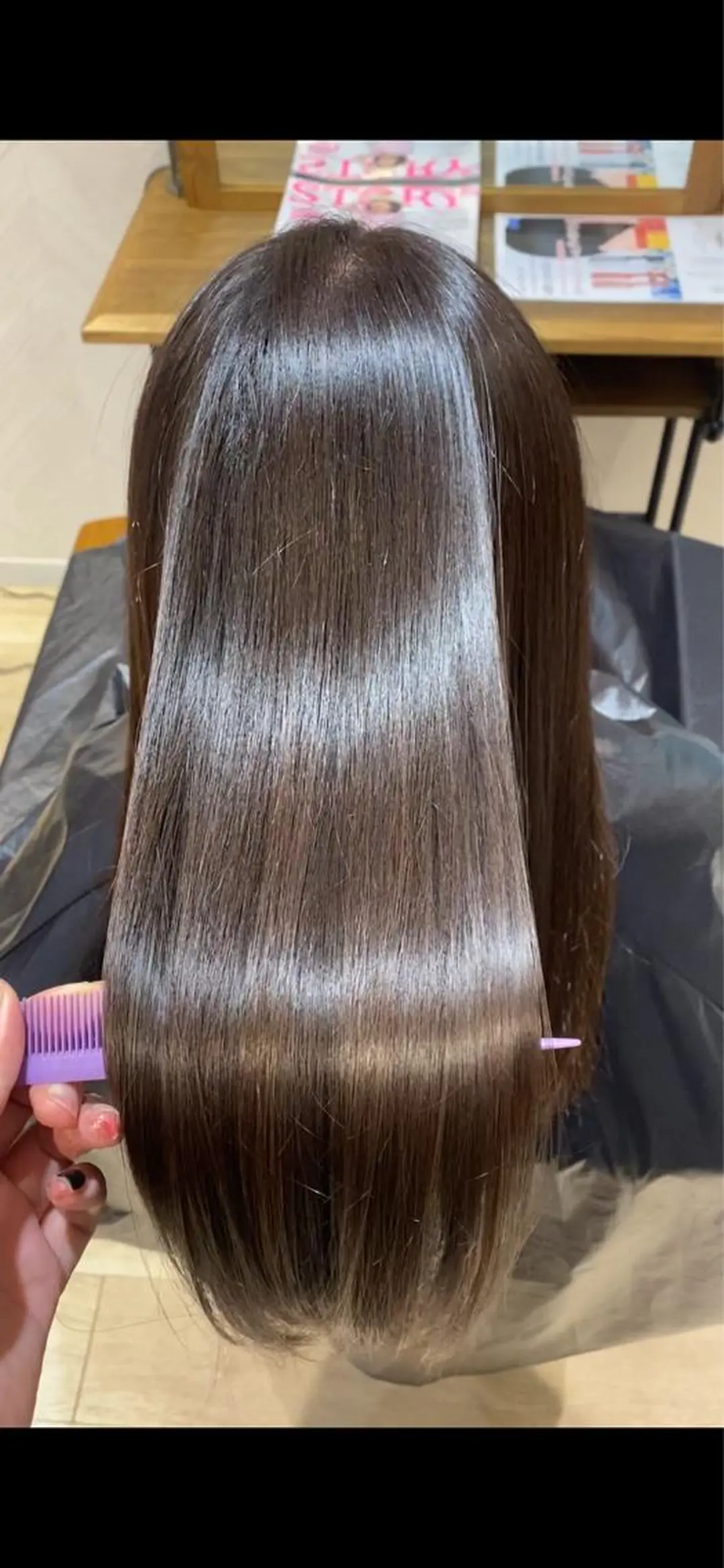 ロング 髪質改善 カット 縮毛矯正 トリートメント やまぐち まりんのヘアスタイル