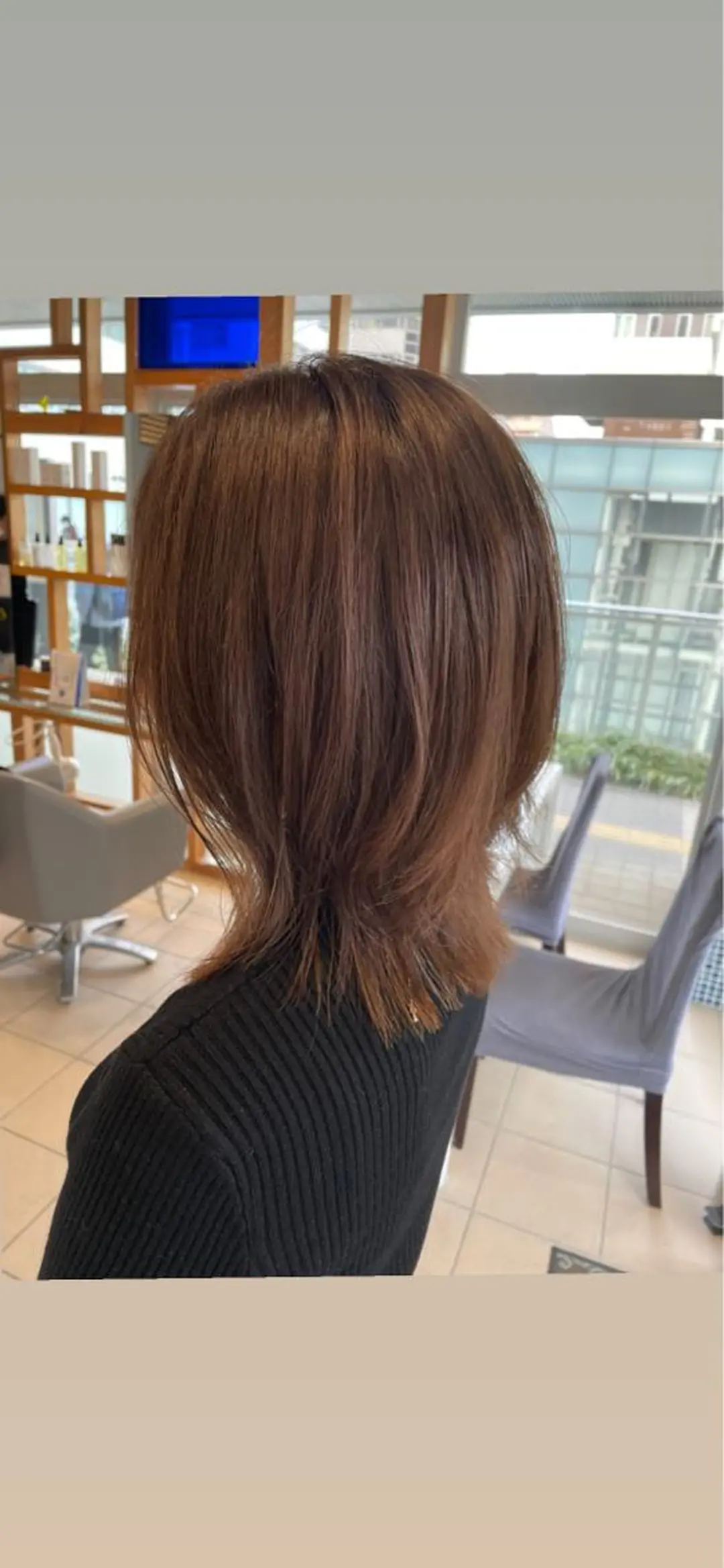 ミディアム くびれヘア ウルフカット 坂井翔　kiju オーナースタイリストのヘアスタイル