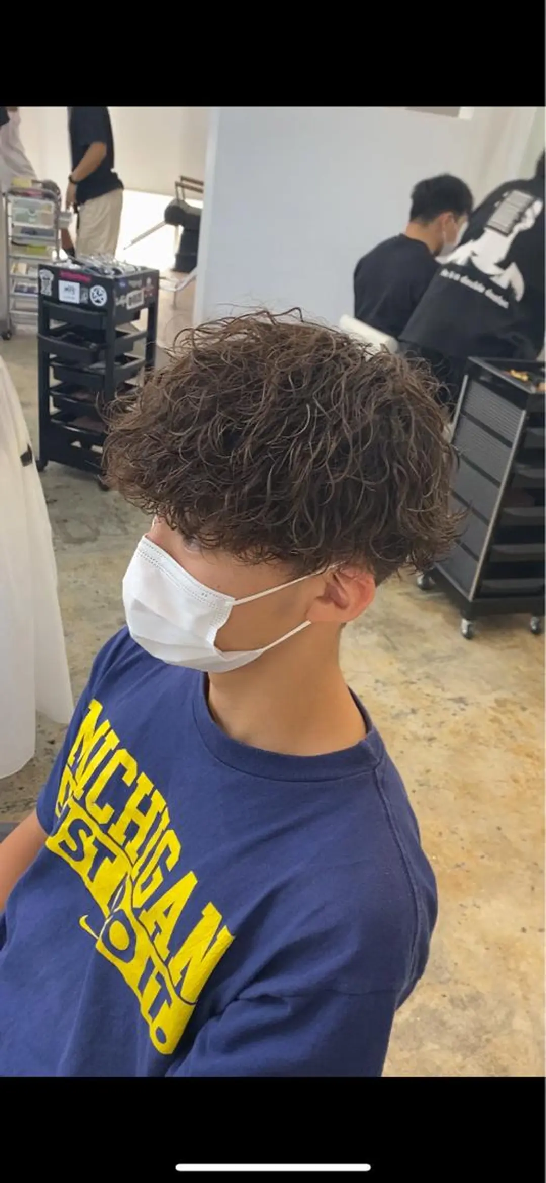 ショート パーマ メンズ 波巻きパーマ カット ヘアカラー dot.グループ指名 No.1橋本滉太のヘアスタイル
