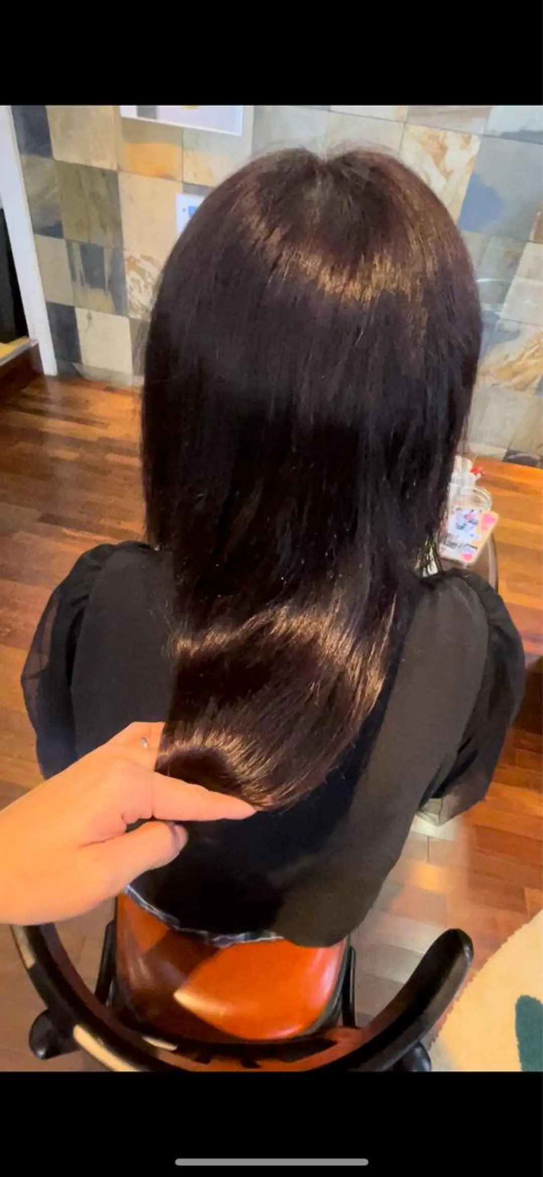 ロング カラー ピンクカラー 髪質改善 トリートメント 福見 美保のヘアスタイル
