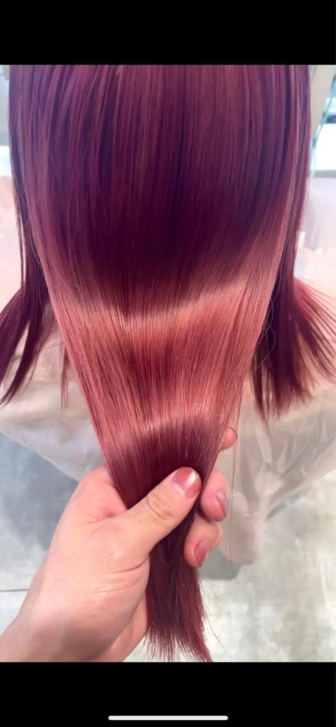 ロング カラー ピンクカラー La Blessグランサロン梅田店所属・梅田美容室/ブリーチ なし/レイヤーカットのヘアスタイル