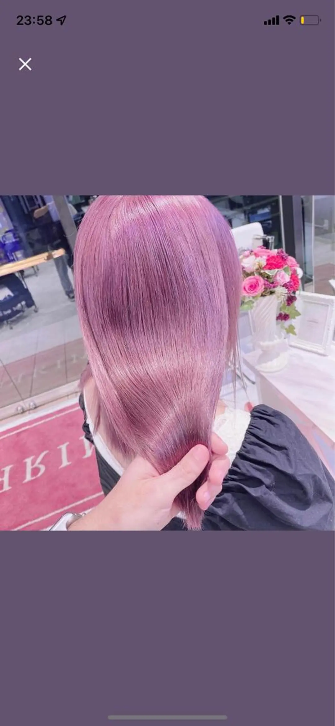 ミディアム アッシュ アッシュグレー アッシュグレージュ ミストバング ピンクブラウン ハイトーン×エクステ 💞くるみのヘアスタイル