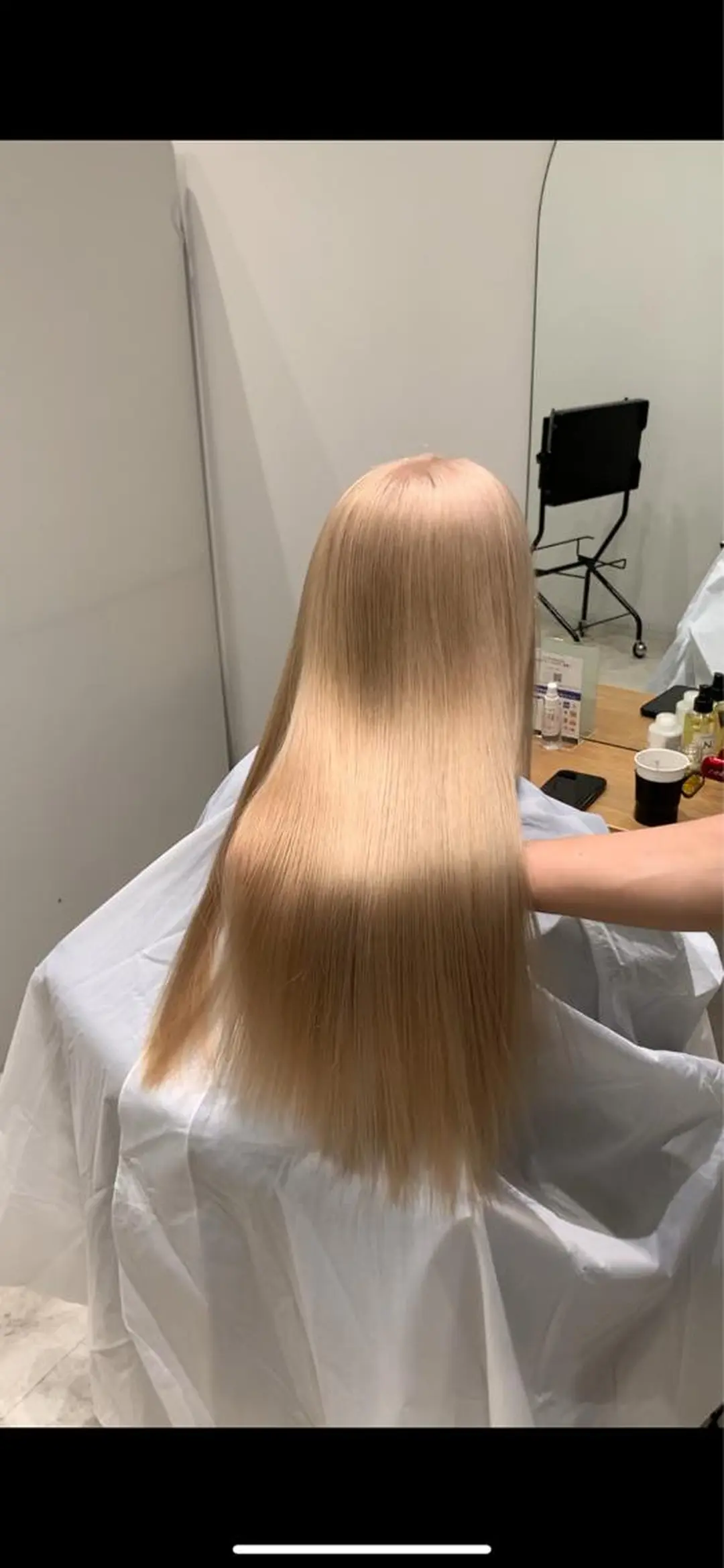 ロング カラー ブリーチ ヘアカラー トリートメント サロウィン(SALOWIN)原宿iori店所属・ツヤツヤ ハイトーン/Reiのヘアスタイル