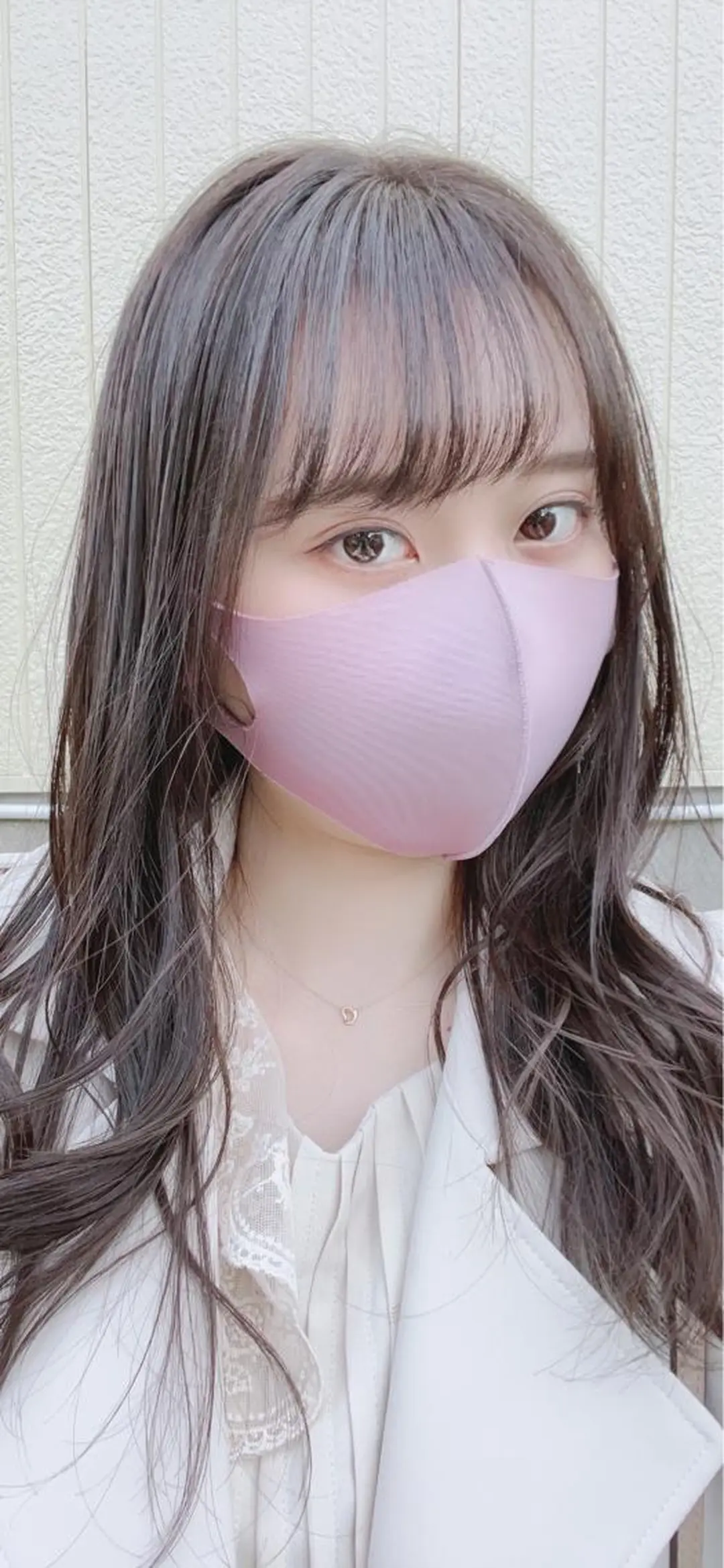 セミロング カラー レイヤーカット 新宿／透明感カラー／ 阿久津凜のヘアスタイル