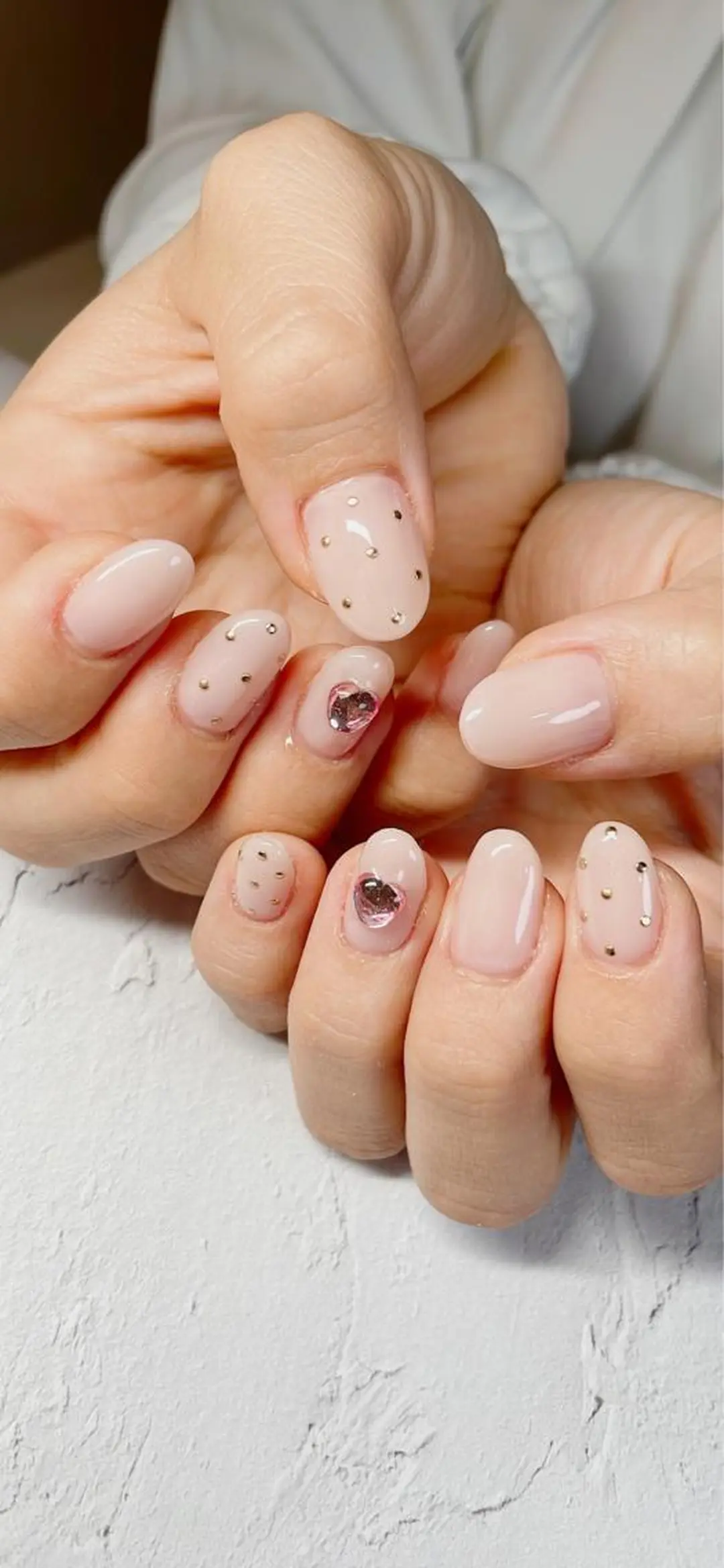 ネイル ハート ハンドネイル LaLa Peach 福岡のマツエク・マツパデザイン