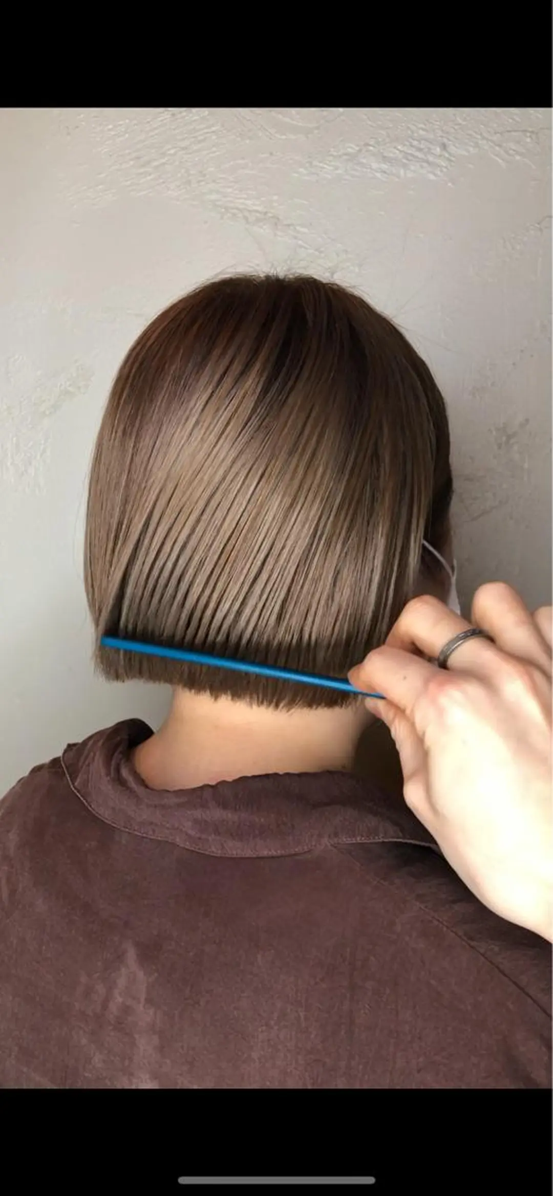 ショート カラー ボブ カット ヘアカラー トリートメント ショート/レイヤー/ ボブ/縮毛矯正のヘアスタイル