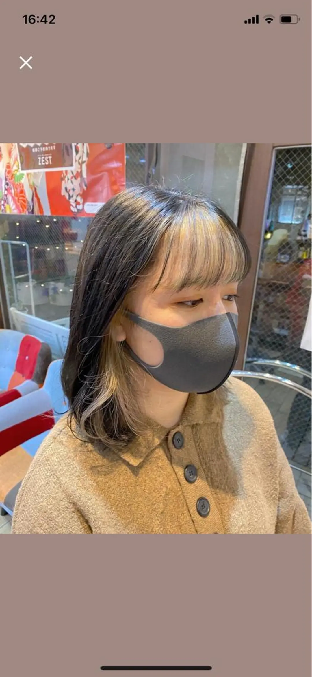 セミロング カラー ベージュカラー インナーカラー ホワイトベージュ 透明感/レイヤー カット🎀マコのヘアスタイル