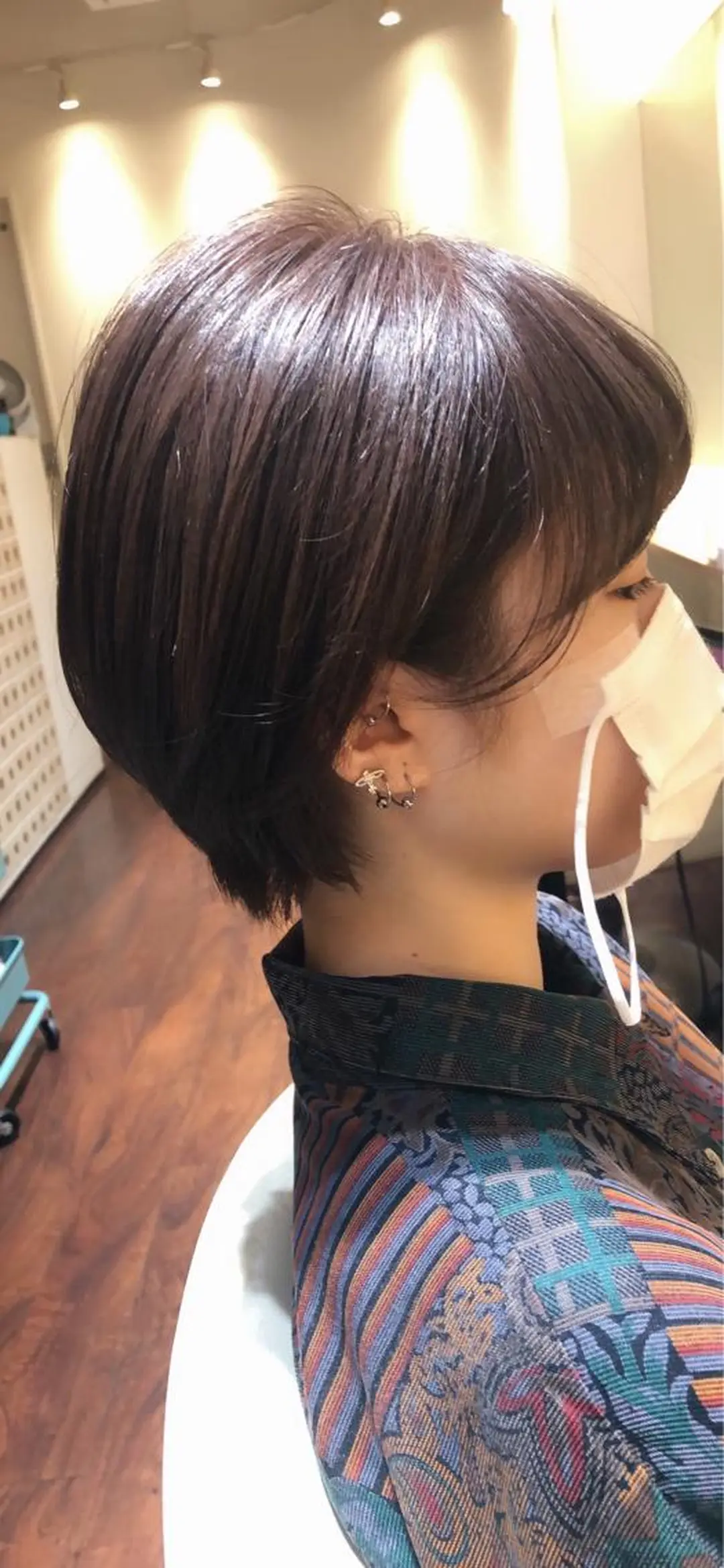 ショート カラー ブラウンカラー ラベンダーカラー ラベンダーブラウン CoCooN satoshiのヘアスタイル
