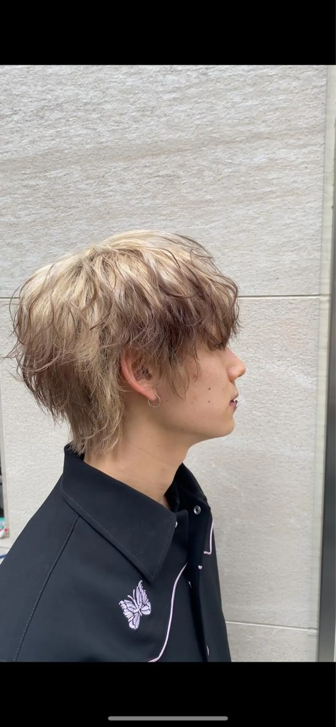 メンズ 透明感ブリーチ/ メンズパーマのヘアスタイル