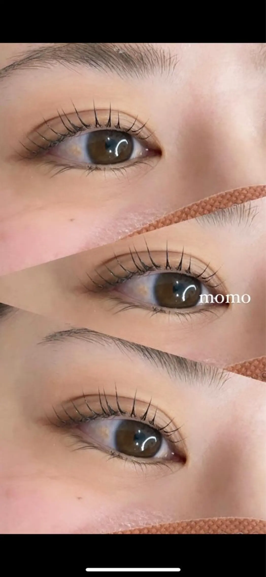 マツエク・マツパ パリジェンヌラッシュリフト SecretBelle梅田北店所属・eye/blow 梅田店momoのマツエク・マツパデザイン
