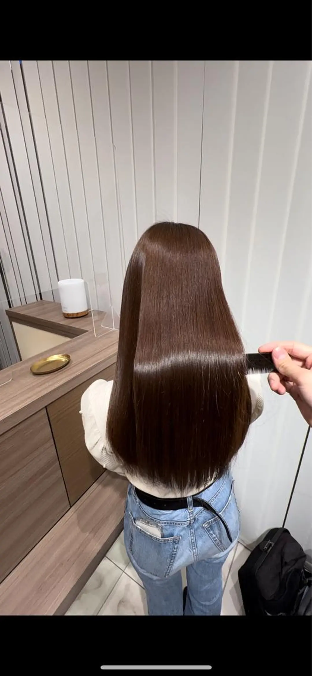 ロング 縮毛矯正 レイヤー×韓国 🇰🇷鈴木啓太のヘアスタイル