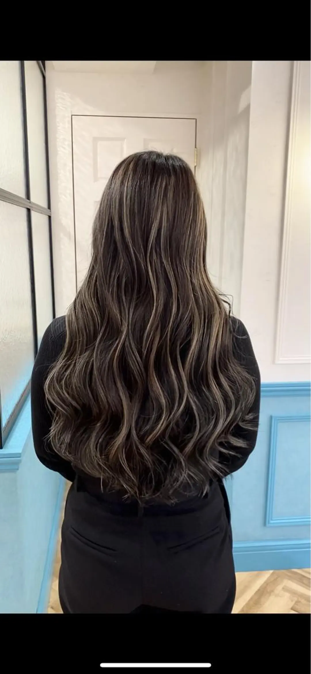 ロング salowin 原宿 aroa所属・韓国／ハッシュカット ／透明感カラー／金野のヘアスタイル