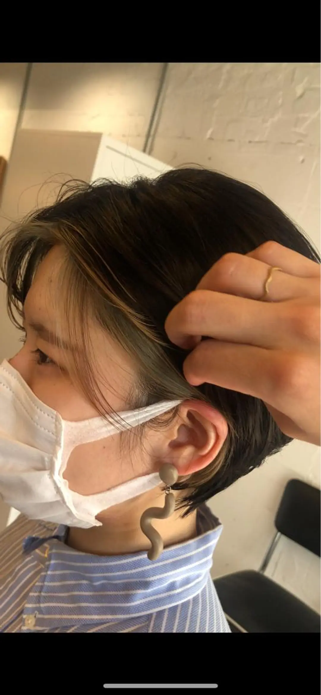 ショート カラー ミストバング  フェイスフレーミング ショートヘア ヘアカラー トリートメント ショートカット🍃 岡元瑞貴のヘアスタイル