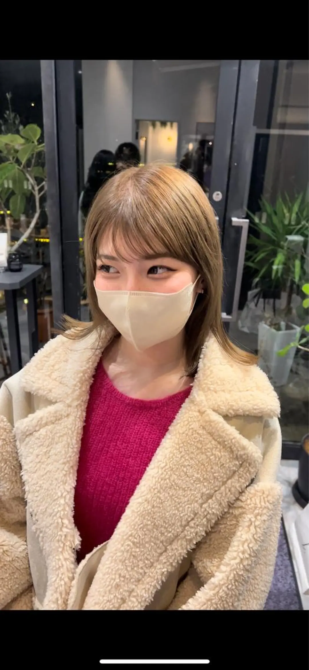 ミディアム カラー ブリーチ ハイトーンカラー 🫧似合わせ前髪/ 小顔カットくろ🫧のヘアスタイル