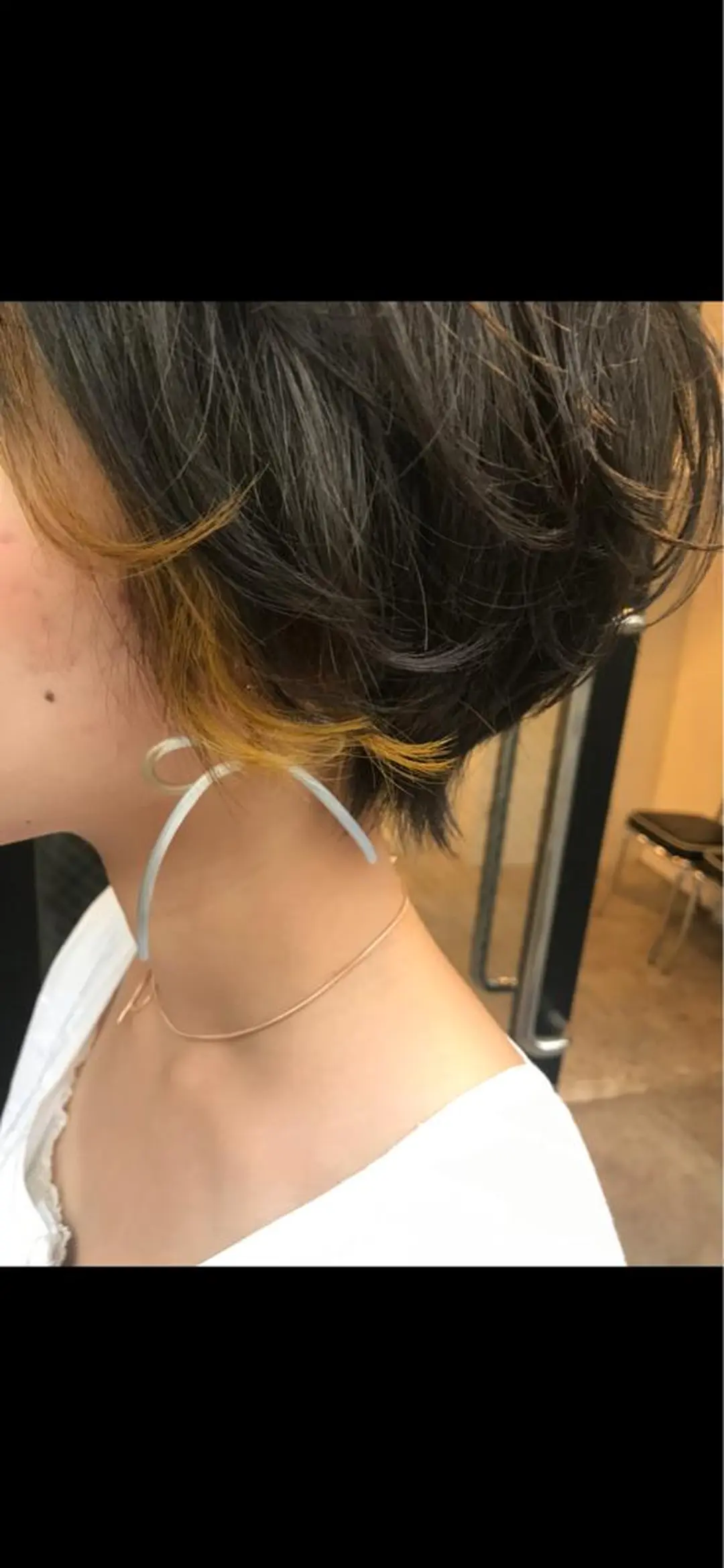 ショート カラー ミストバング  フェイスフレーミング ショートヘア カット ヘアカラー トリートメント ショートカット🍃 岡元瑞貴のヘアスタイル
