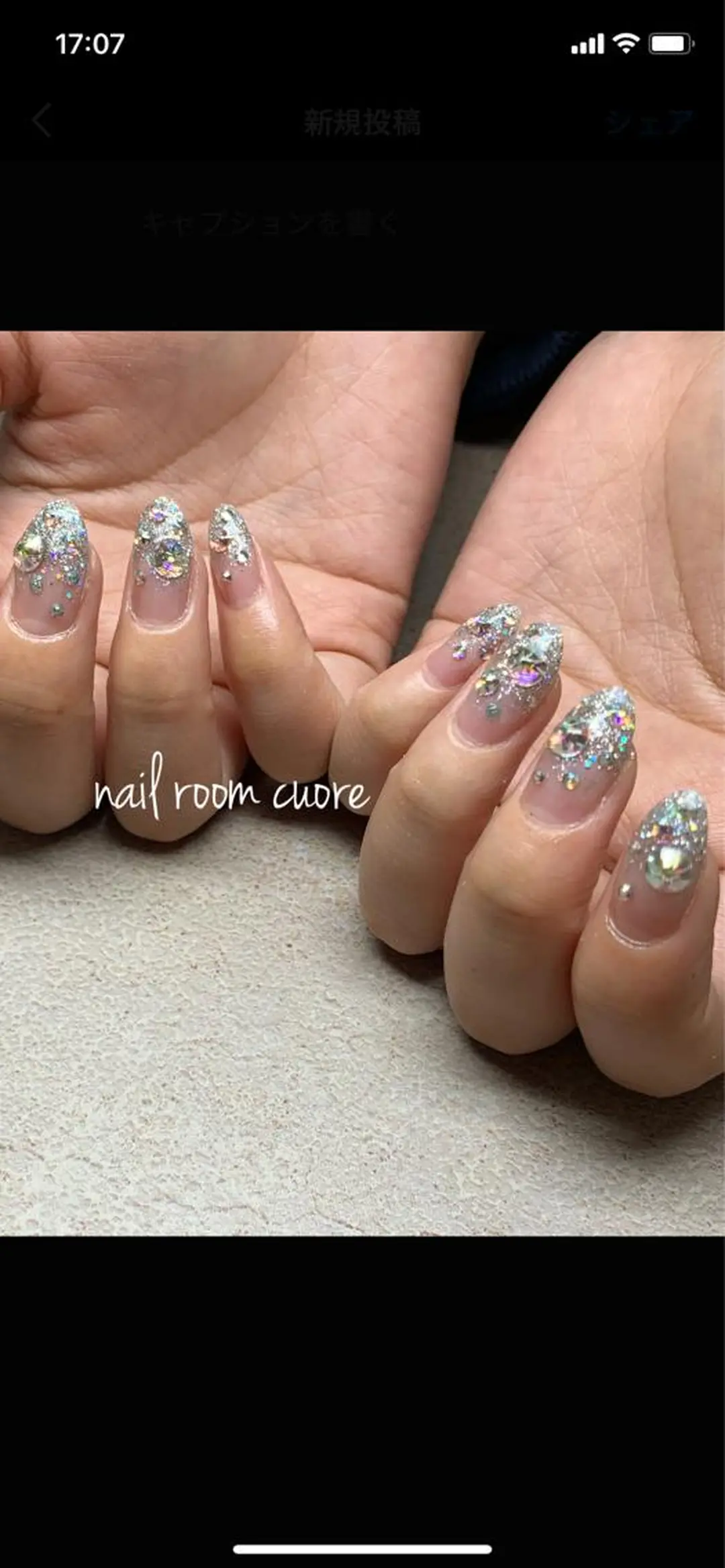 ネイル キラキラネイル ハンドネイル nail room  cuore所属・松尾 典子のネイルデザイン