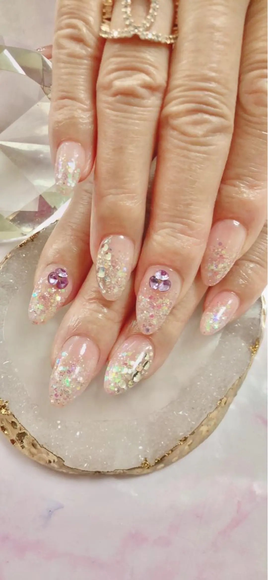 セミロング カラー キッズ ネイル マツエク・マツパ ハンドネイル ハンドケア 💎ビューティサロン 湘南　RIRAN💎のネイルデザイン