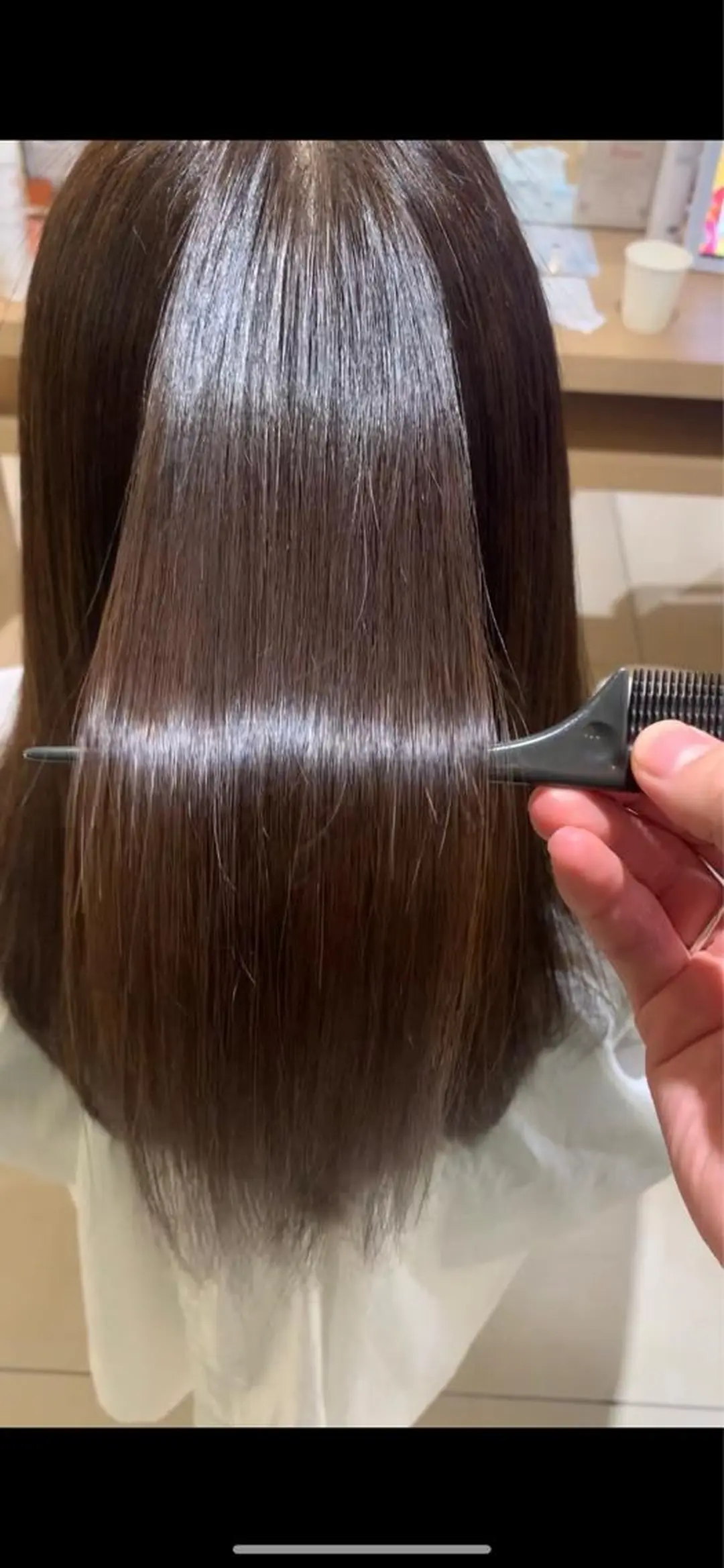 ミディアム 縮毛矯正 髪質改善　鈴木のヘアスタイル