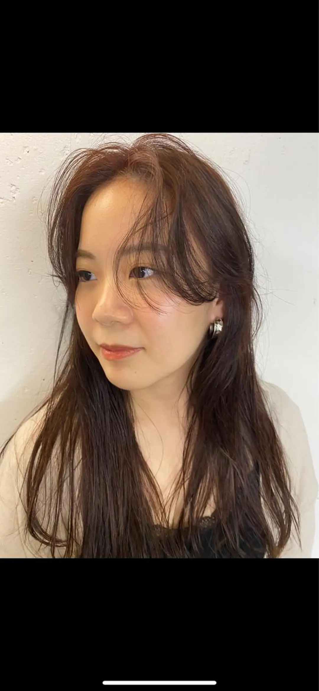 ロング カラー ブラウンカラー オレンジ オレンジブラウン 山岸 未玖のヘアスタイル