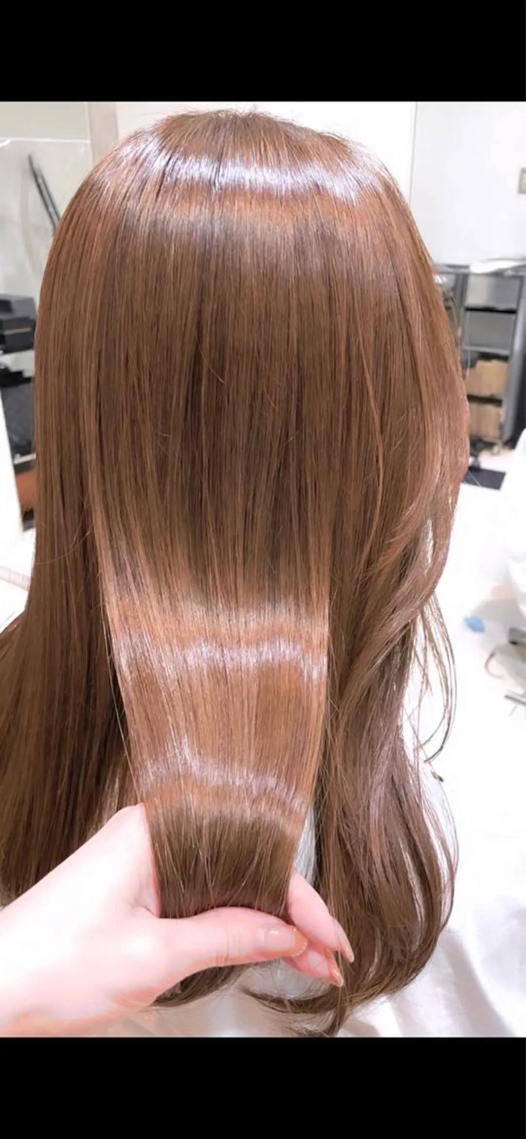 ロング 髪質改善 縮毛矯正 トリートメント カット トリートメント 仲西 愛鈴のヘアスタイル