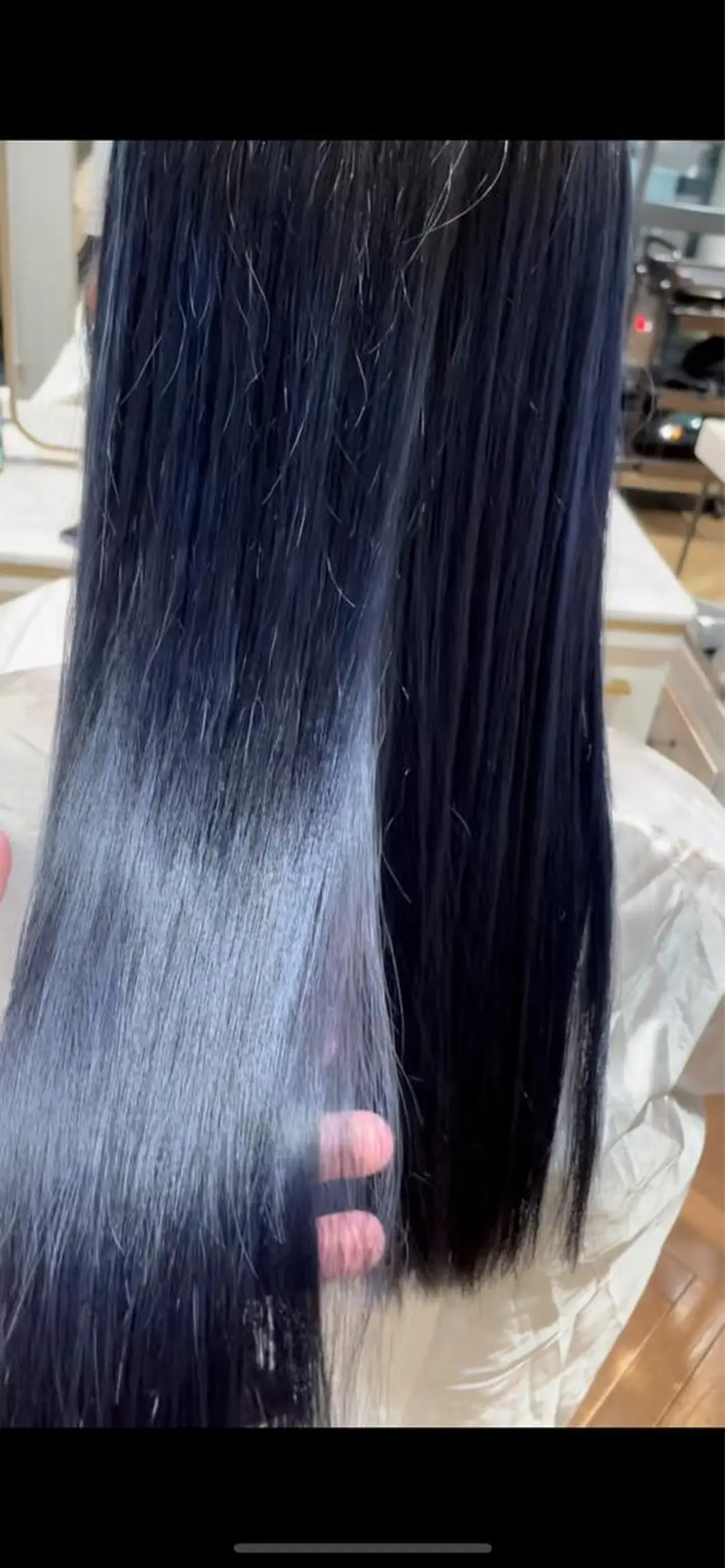 ロング カット 縮毛矯正 韓国ヘア🤍 慎之介のヘアスタイル