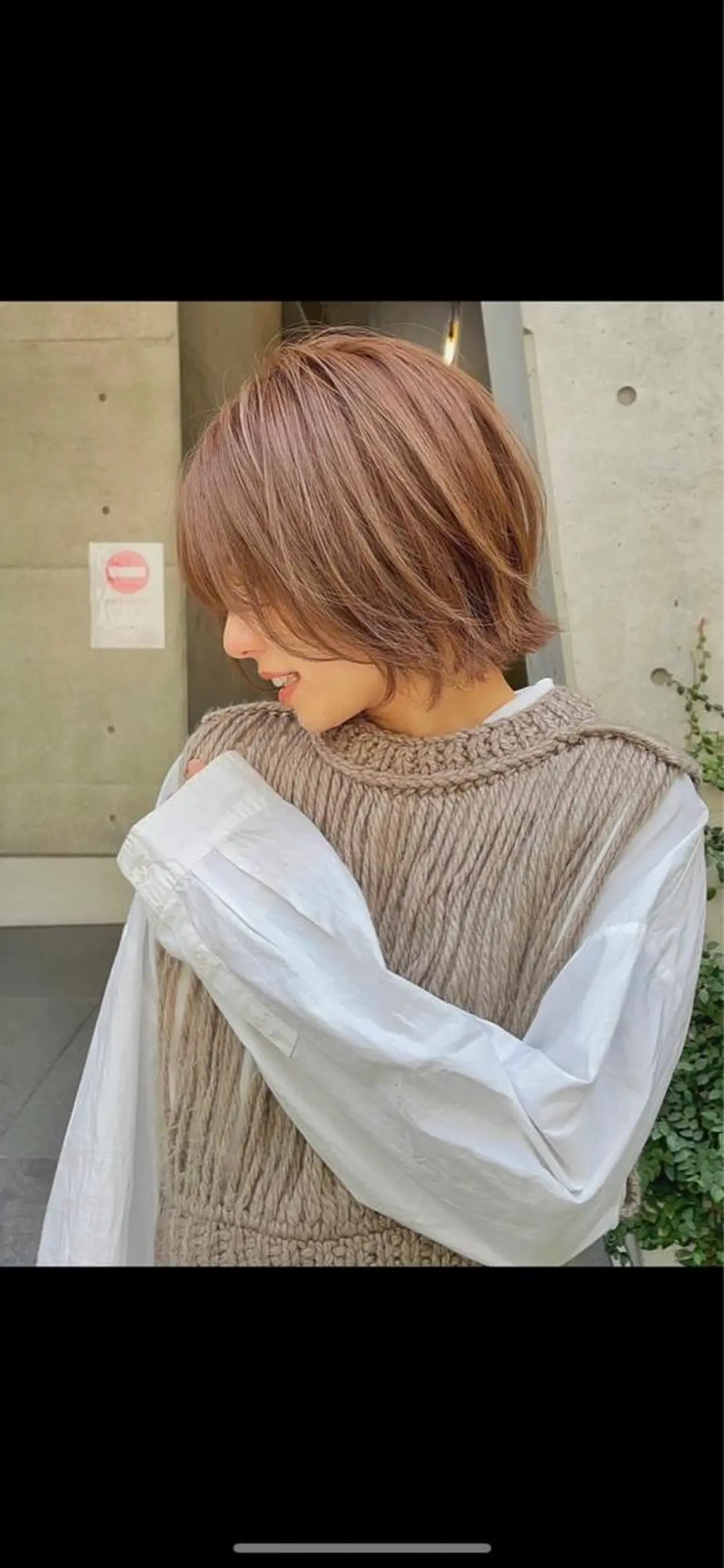 ミディアム カラー ブラウンカラー 岸本 理希のヘアスタイル