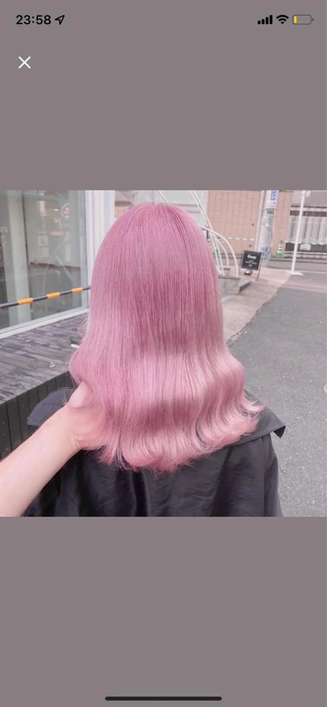 ミディアム アッシュ アッシュグレー アッシュグレージュ ミストバング ピンクブラウン ハイトーン×エクステ 💞くるみのヘアスタイル