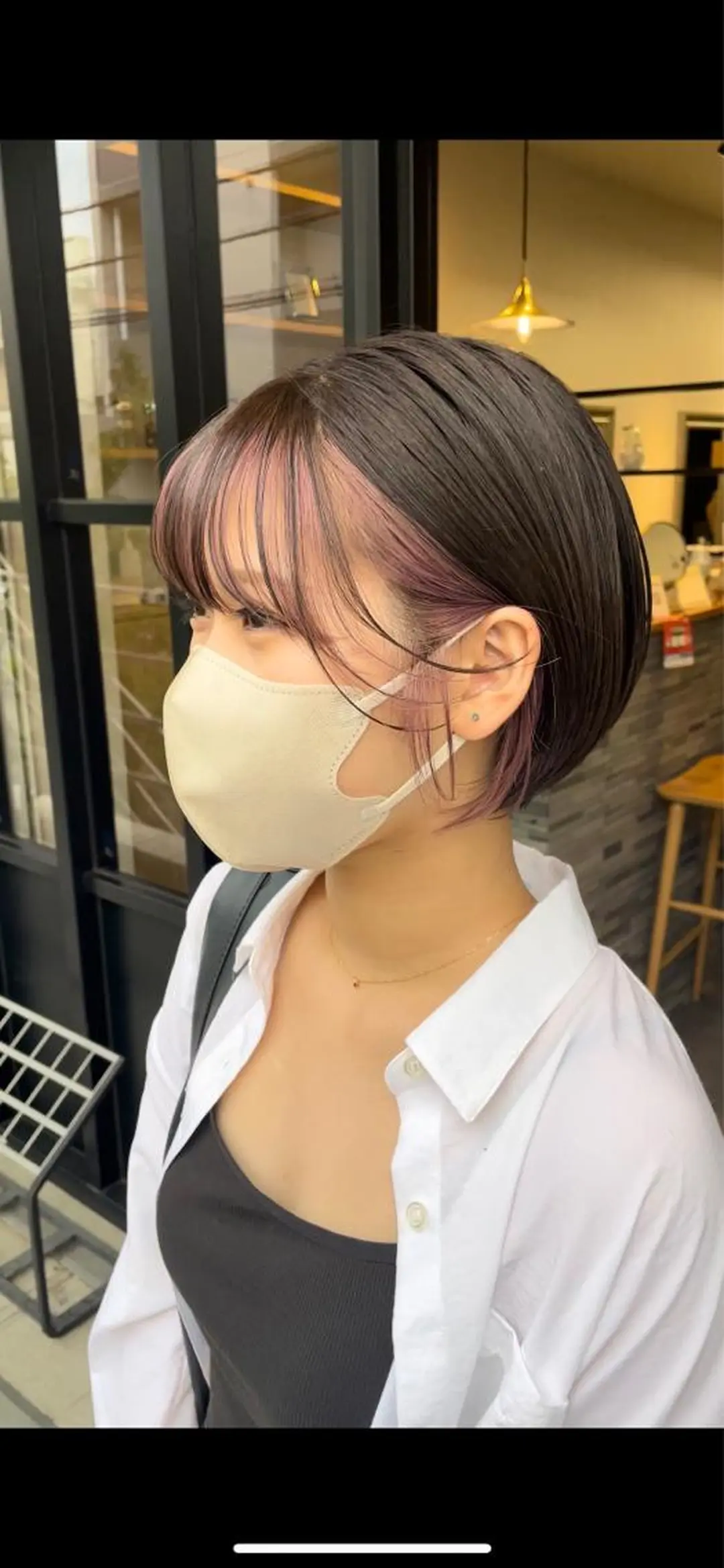 ショート カラー ピンクカラー 今だけカット無料✨ 表参道美容師　井出光のヘアスタイル