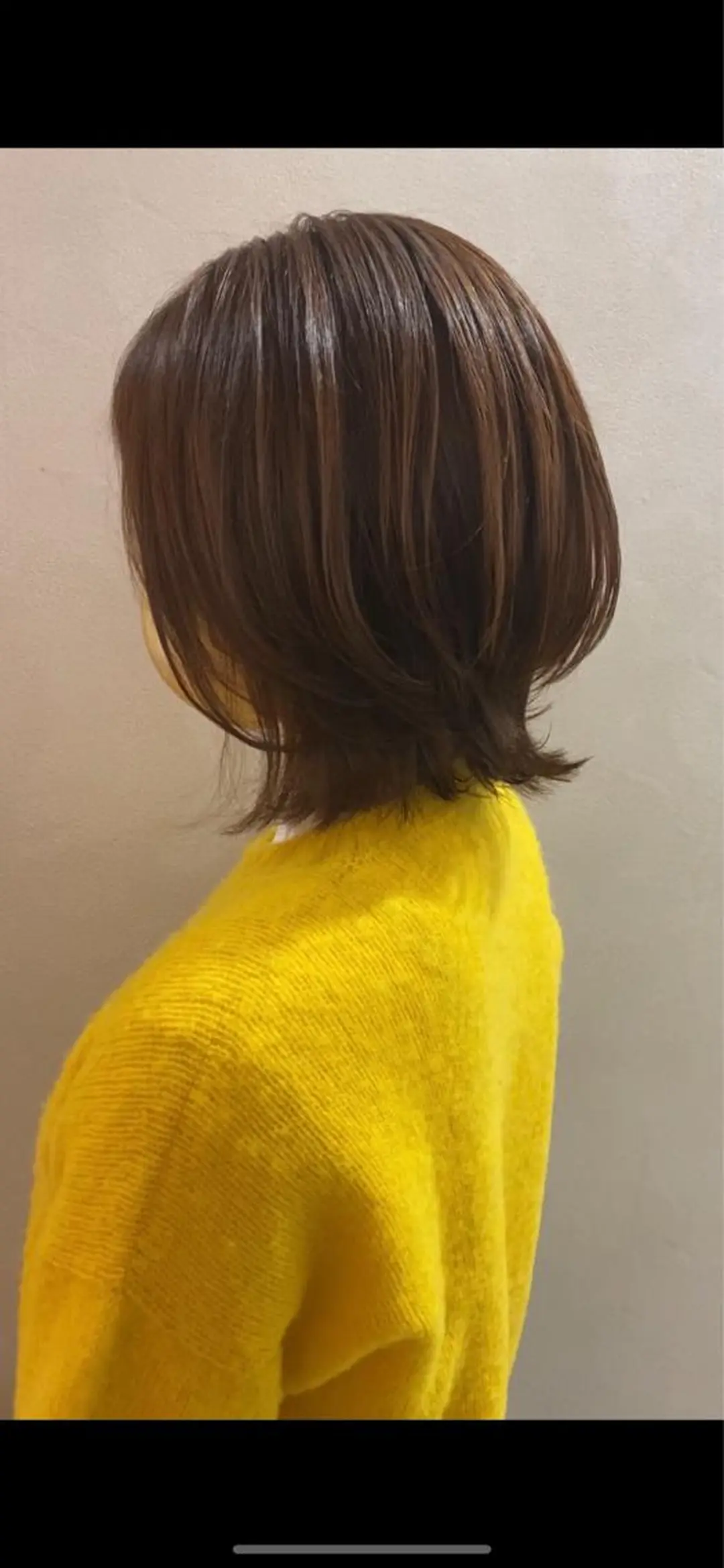 ミディアム ボブレイヤー ボブ レイヤーカット カット ヘアカラー トリートメント トップスタイリスト 江口 稜亮のヘアスタイル
