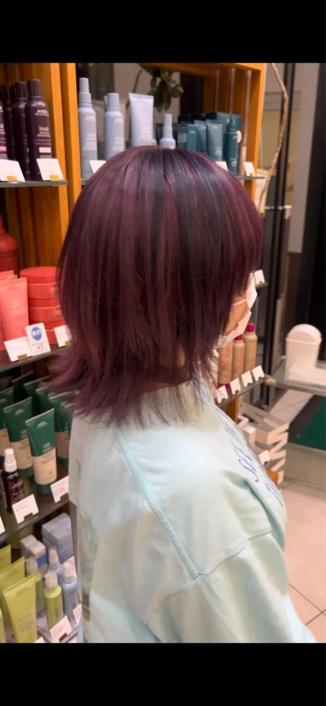 ミディアム カラー デザインカラー ネイビーカラー レッドカラー ✨️モデル募集中✨️ 上野/神谷 冬桜弥のヘアスタイル