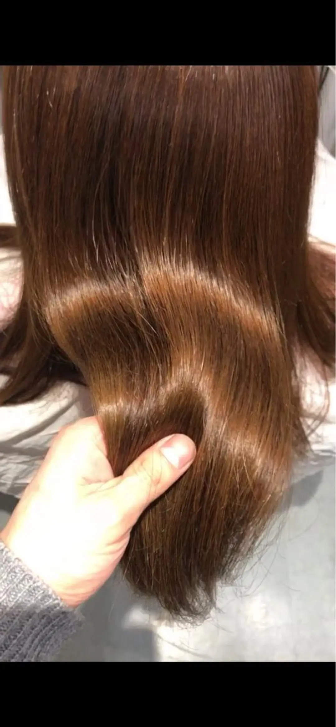 セミロング カラー 髪質改善 中川　翔のヘアスタイル