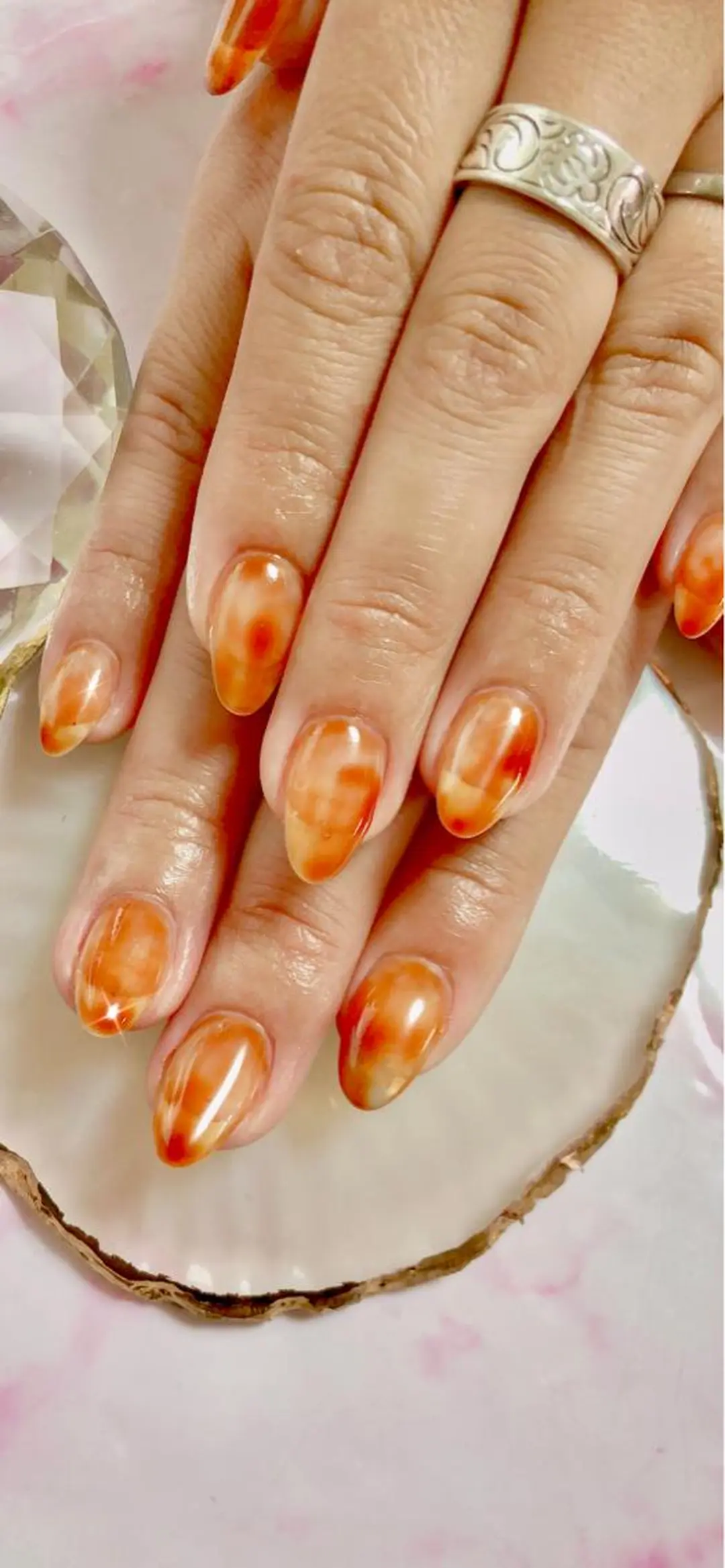 セミロング カラー キッズ ネイル マツエク・マツパ ハンドネイル ハンドケア 💎ビューティサロン 湘南 RIRAN💎のネイルデザイン