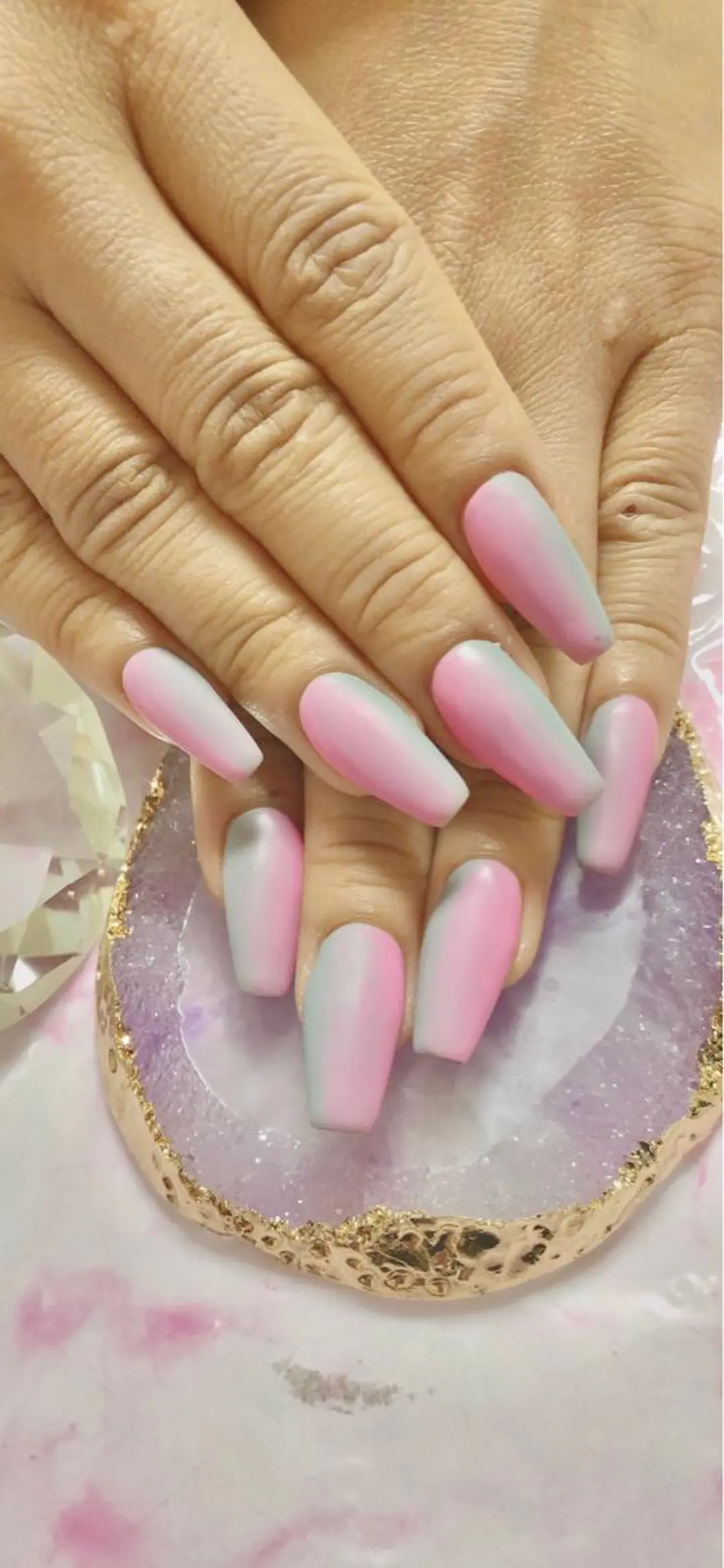 ロング カラー キッズ ネイル マツエク・マツパ ハンドネイル ハンドケア 💎ビューティサロン 湘南　RIRAN💎のネイルデザイン